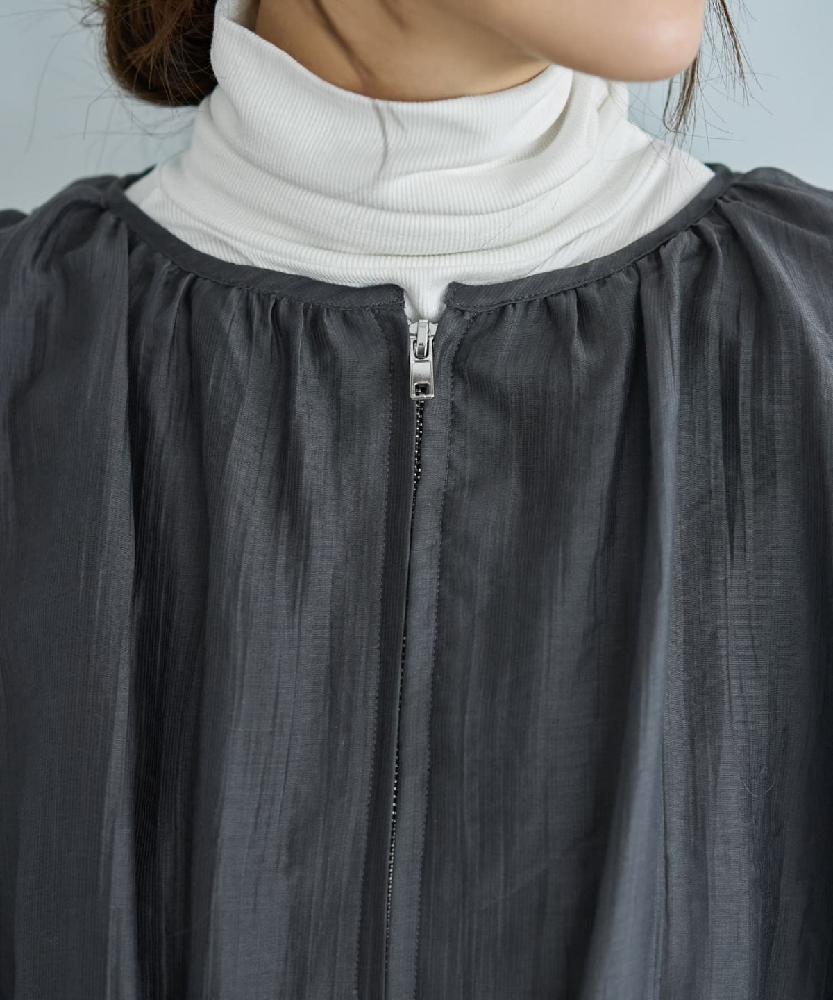 着用イメージ 166cm ダークグレー