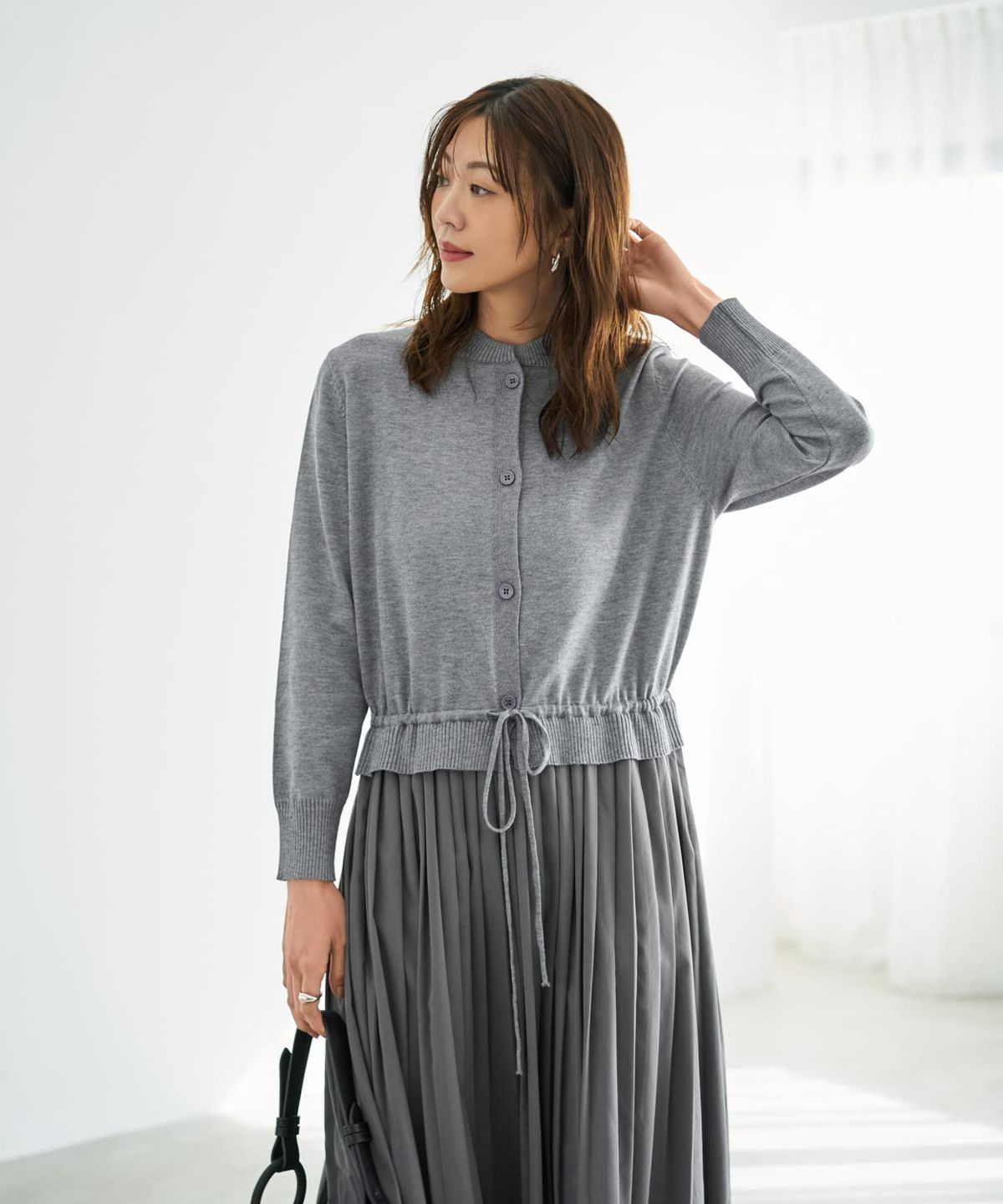 着用イメージ 166cm グレー