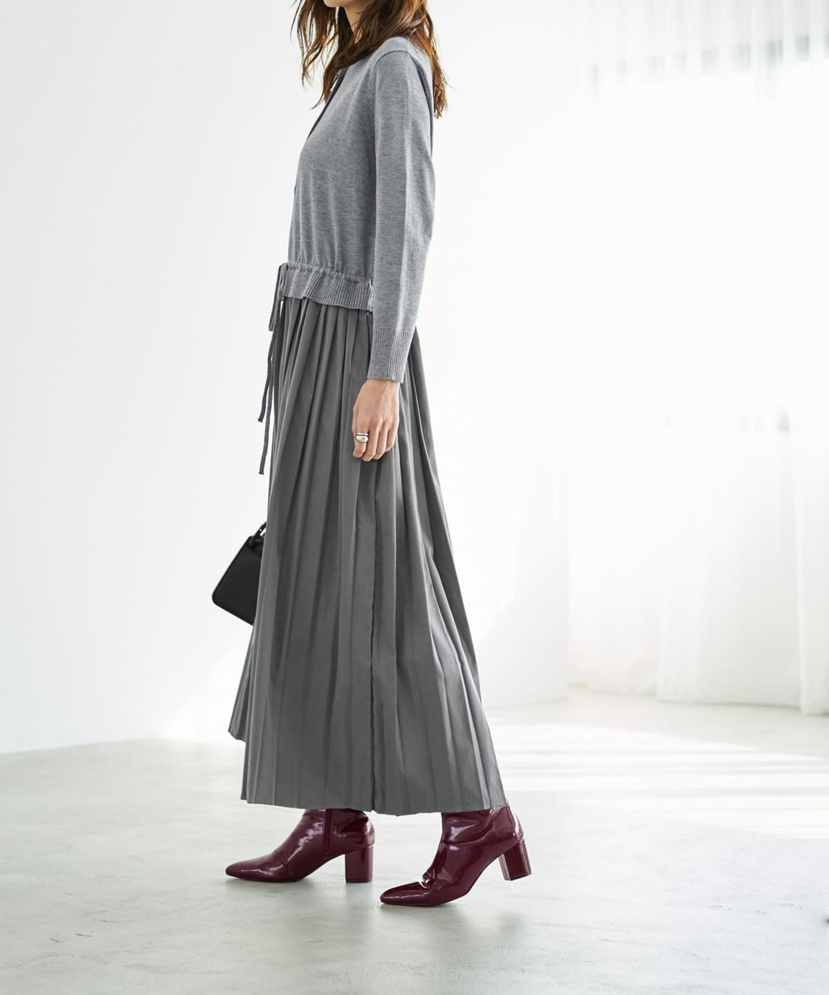 着用イメージ 166cm グレー