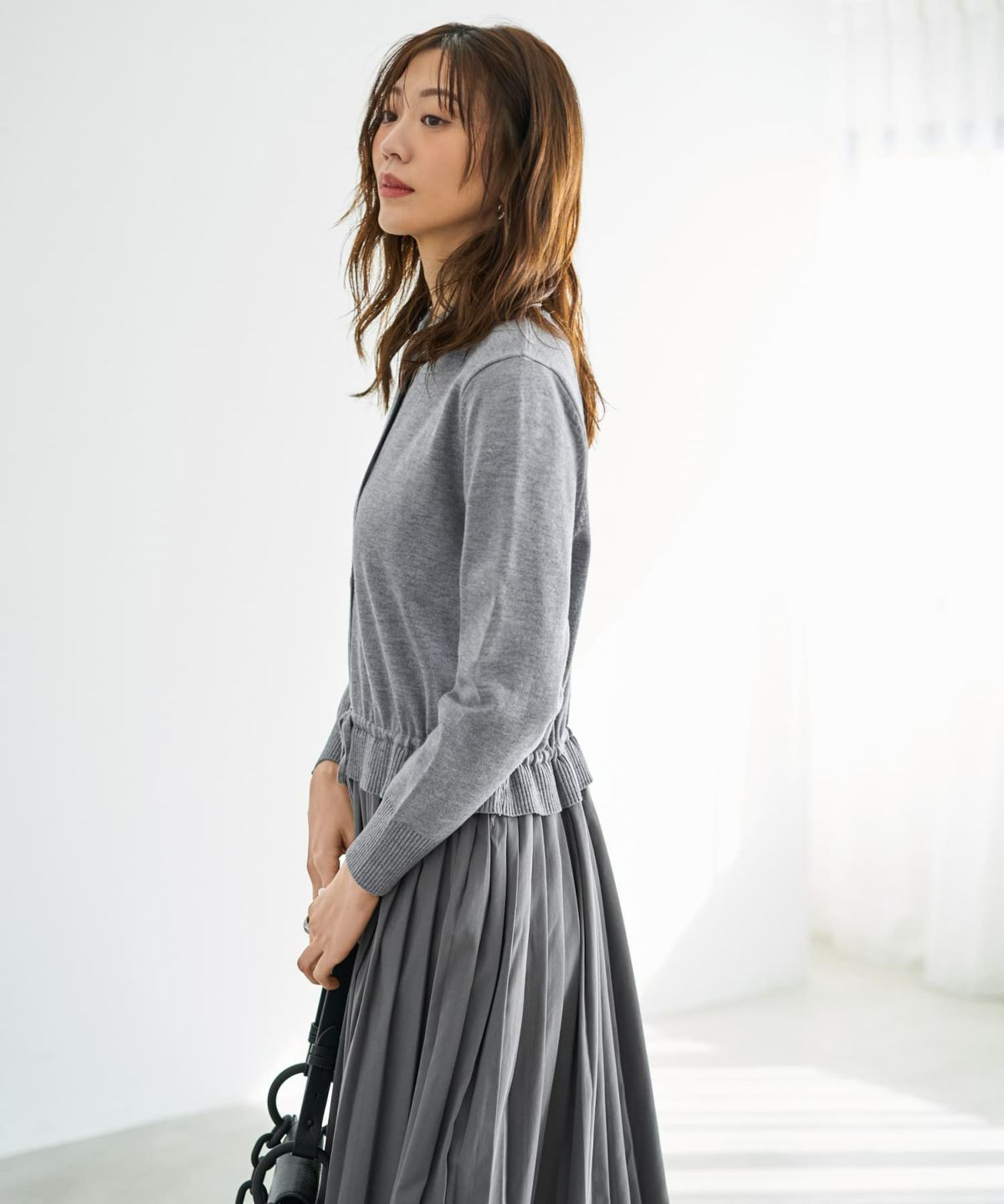 着用イメージ 166cm グレー