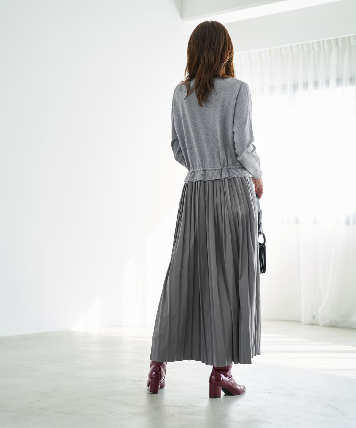 着用イメージ 166cm グレー