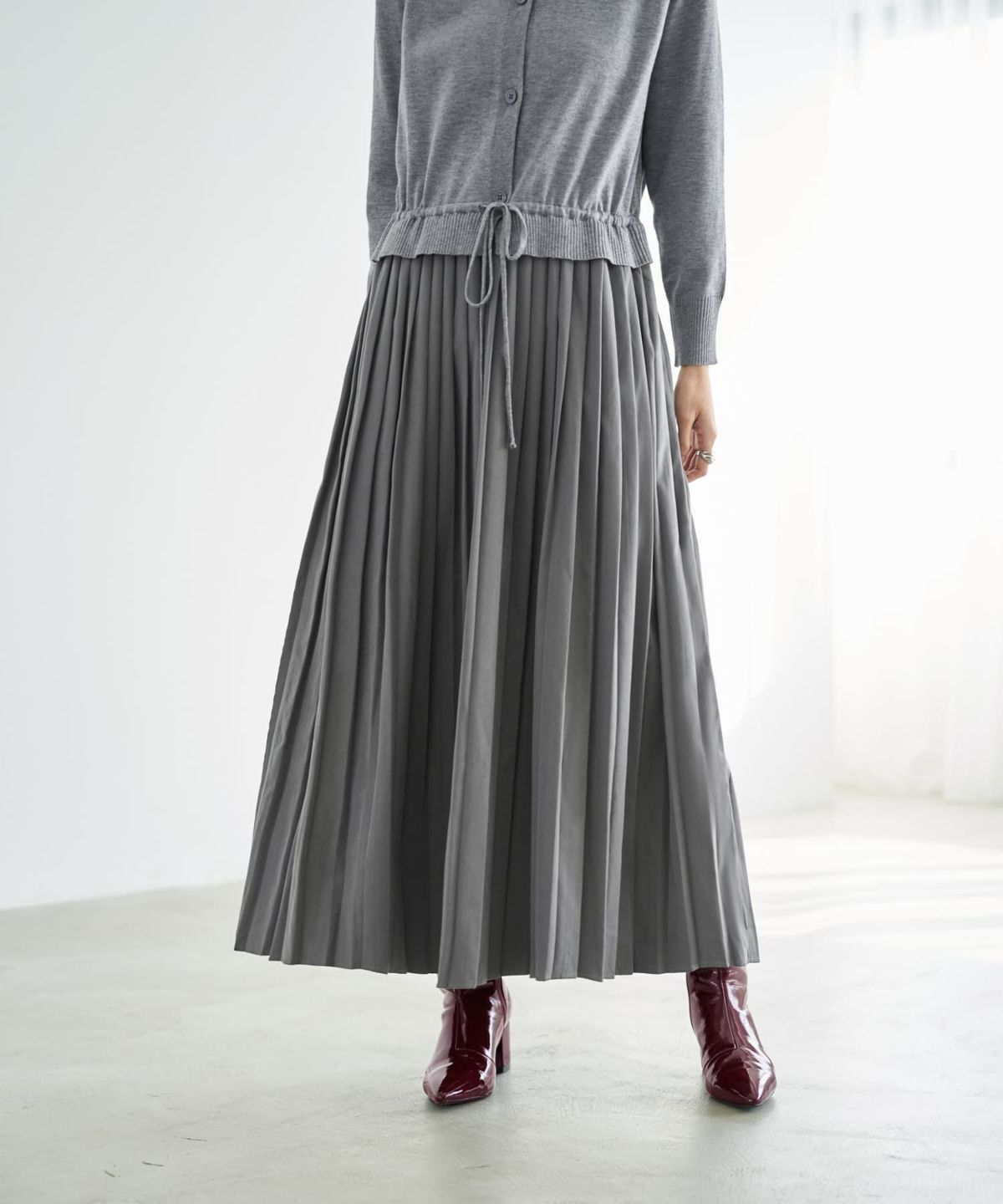 着用イメージ 166cm グレー