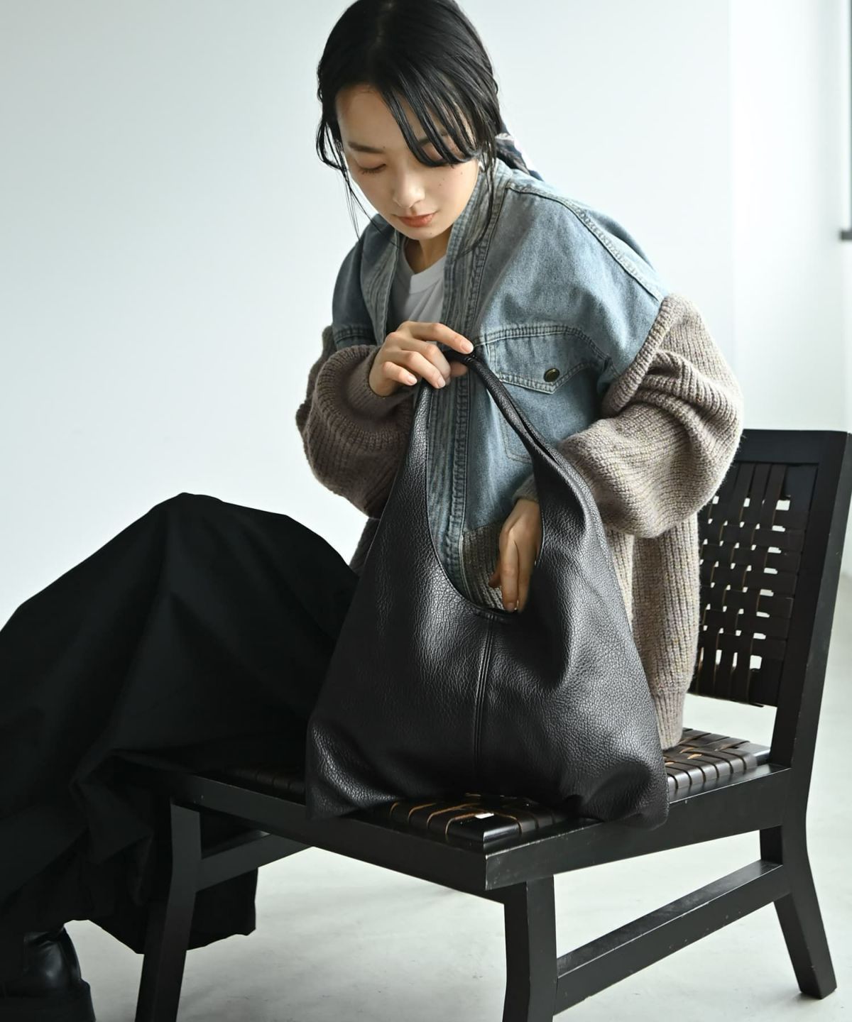 着用イメージ 167cm 	ブラック