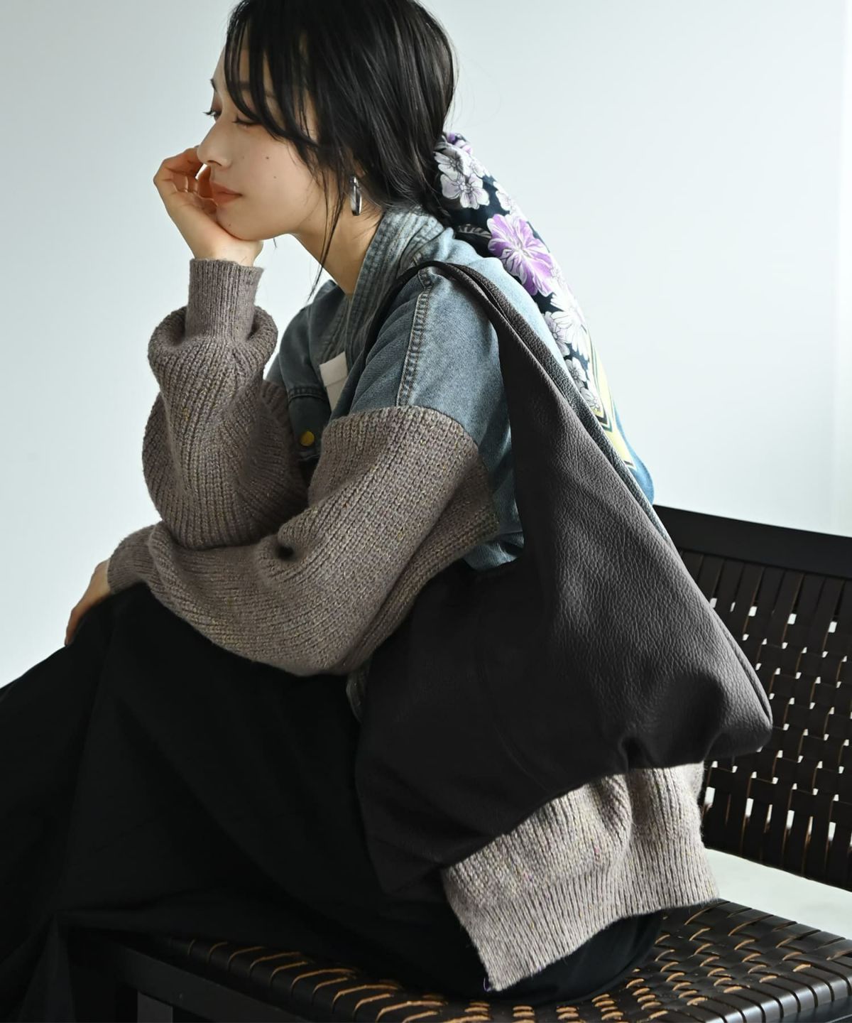 着用イメージ 167cm 	ブラック