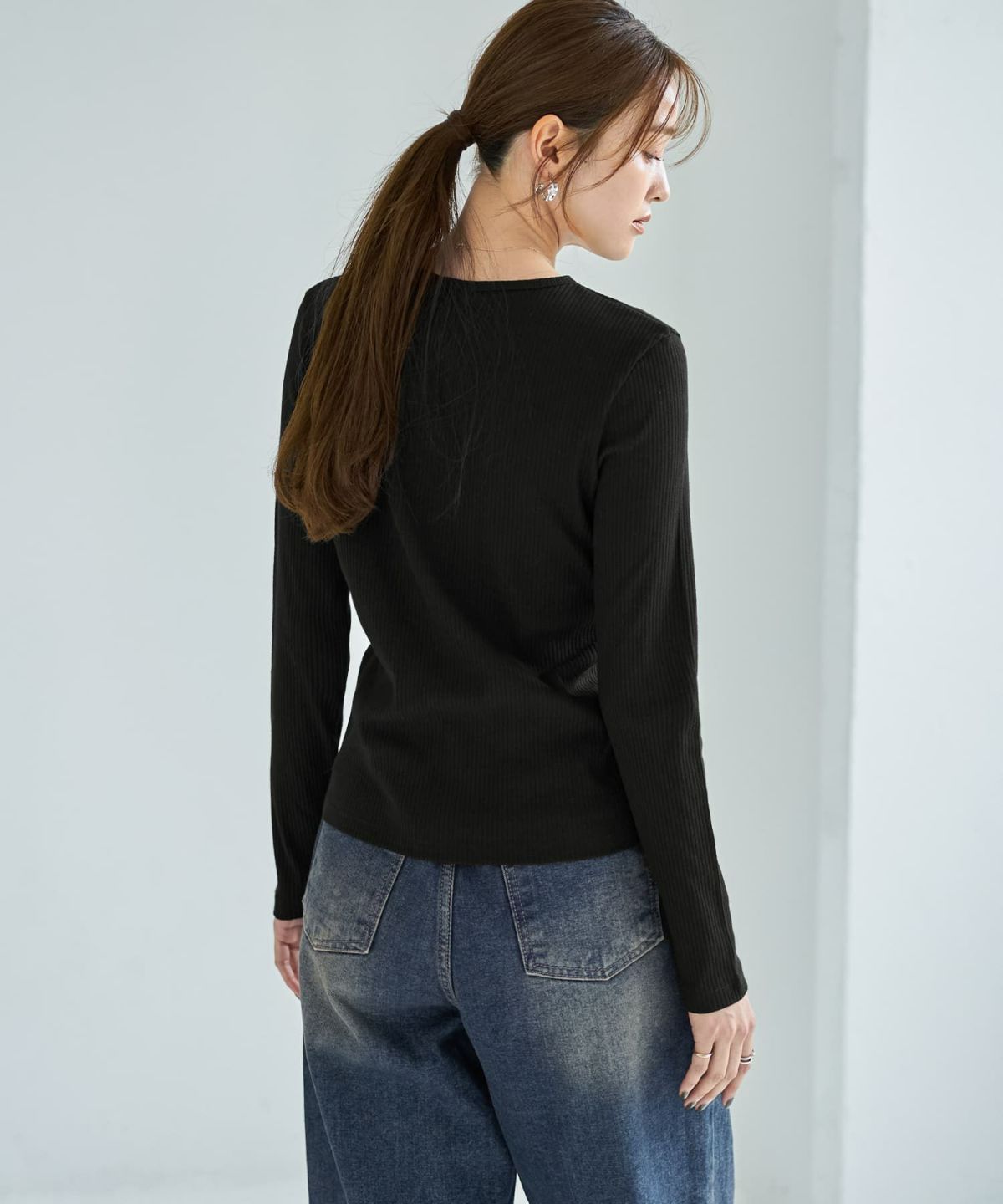 着用イメージ 166cm ブラック