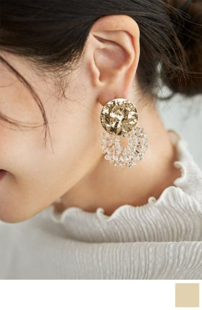 ひし型WプレートMIXピアス／SV | おしゃれな大人レディース