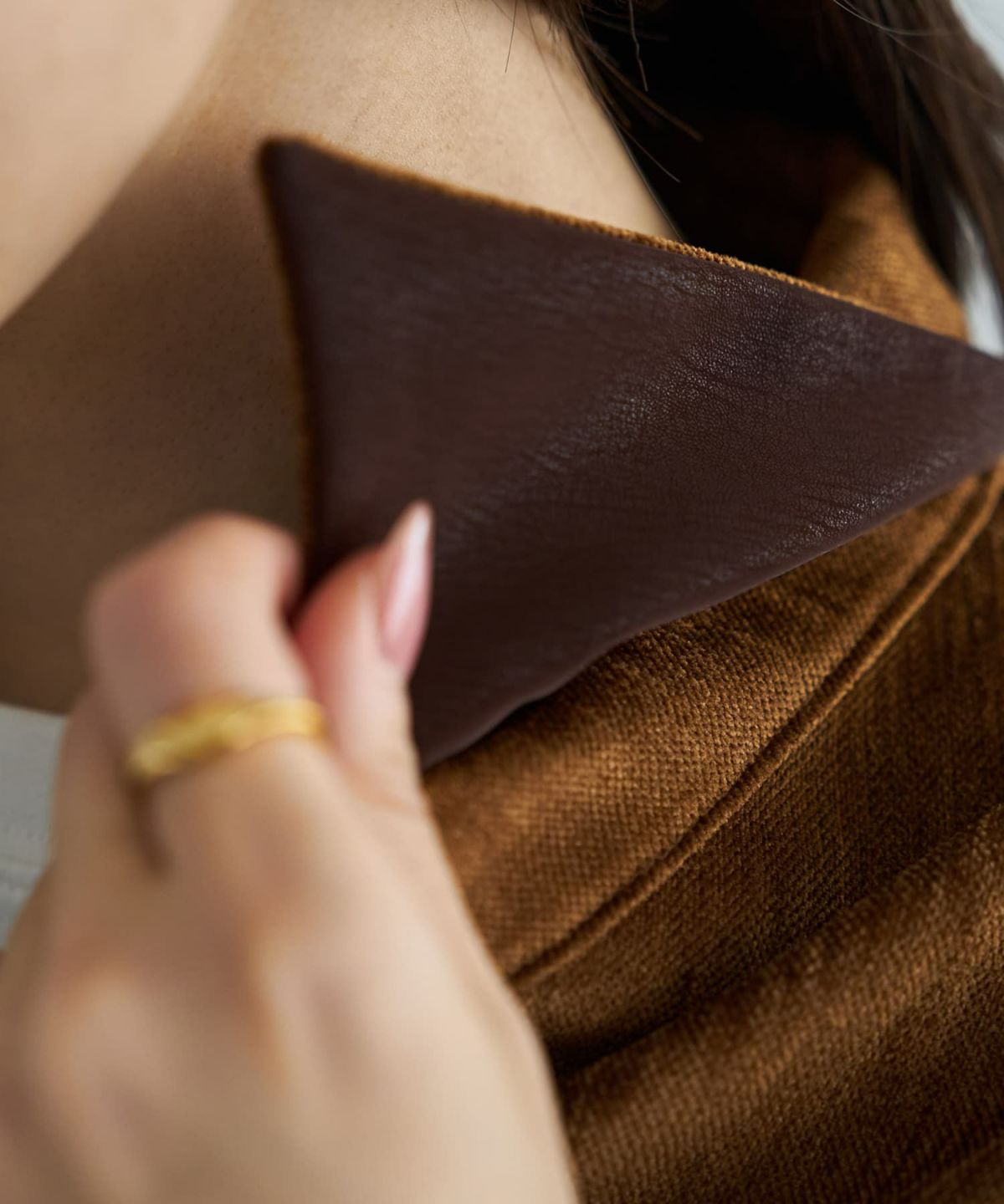 着用イメージ 166cm キャメル