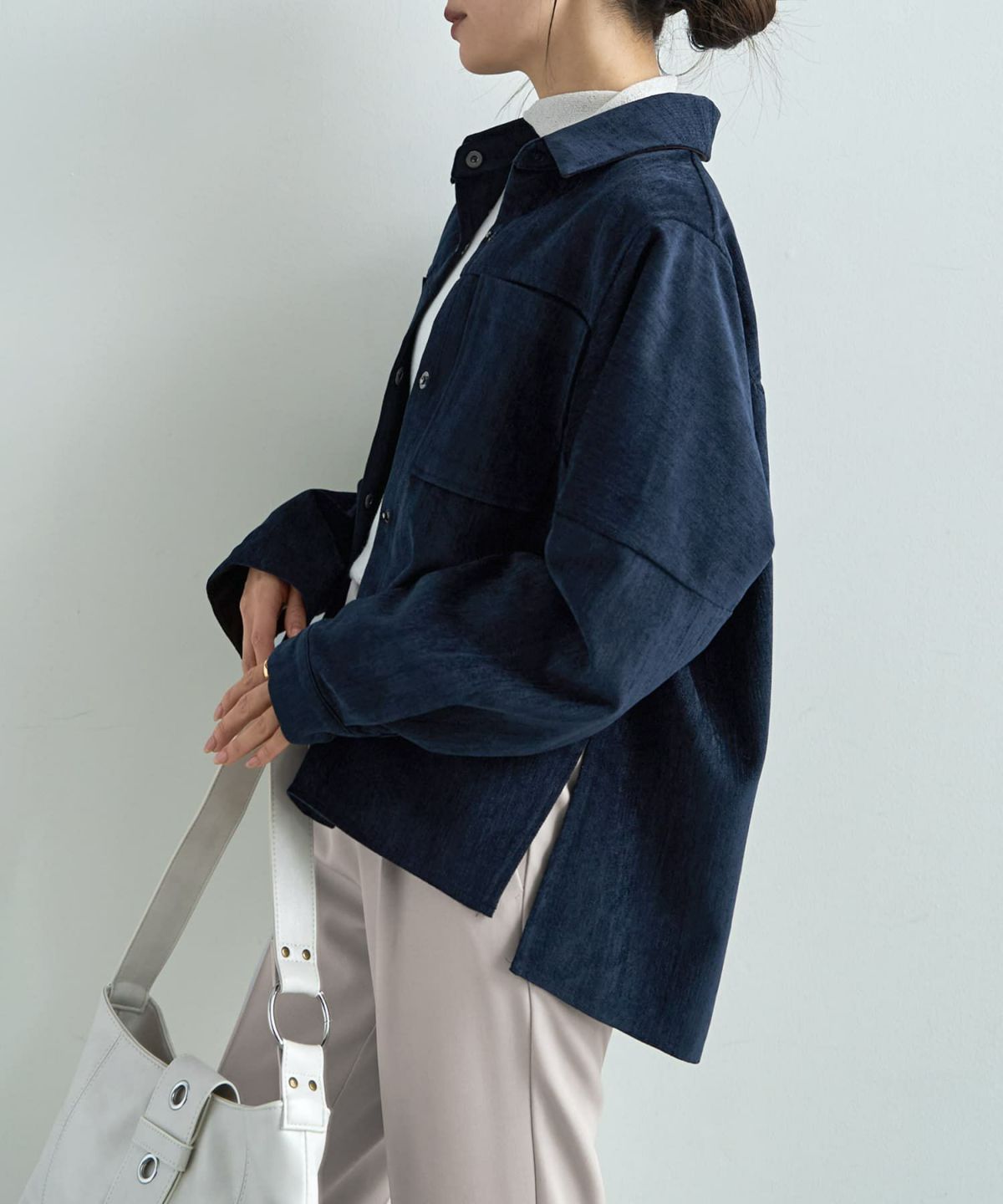 着用イメージ 166cm ネイビー