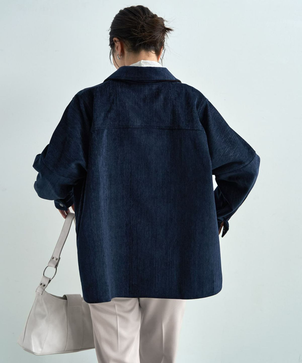 着用イメージ 166cm ネイビー