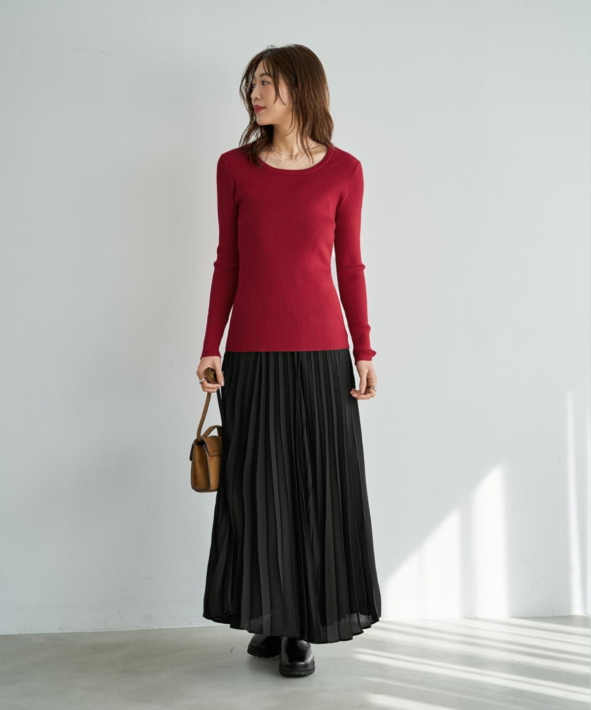 着用イメージ 166cm レッド