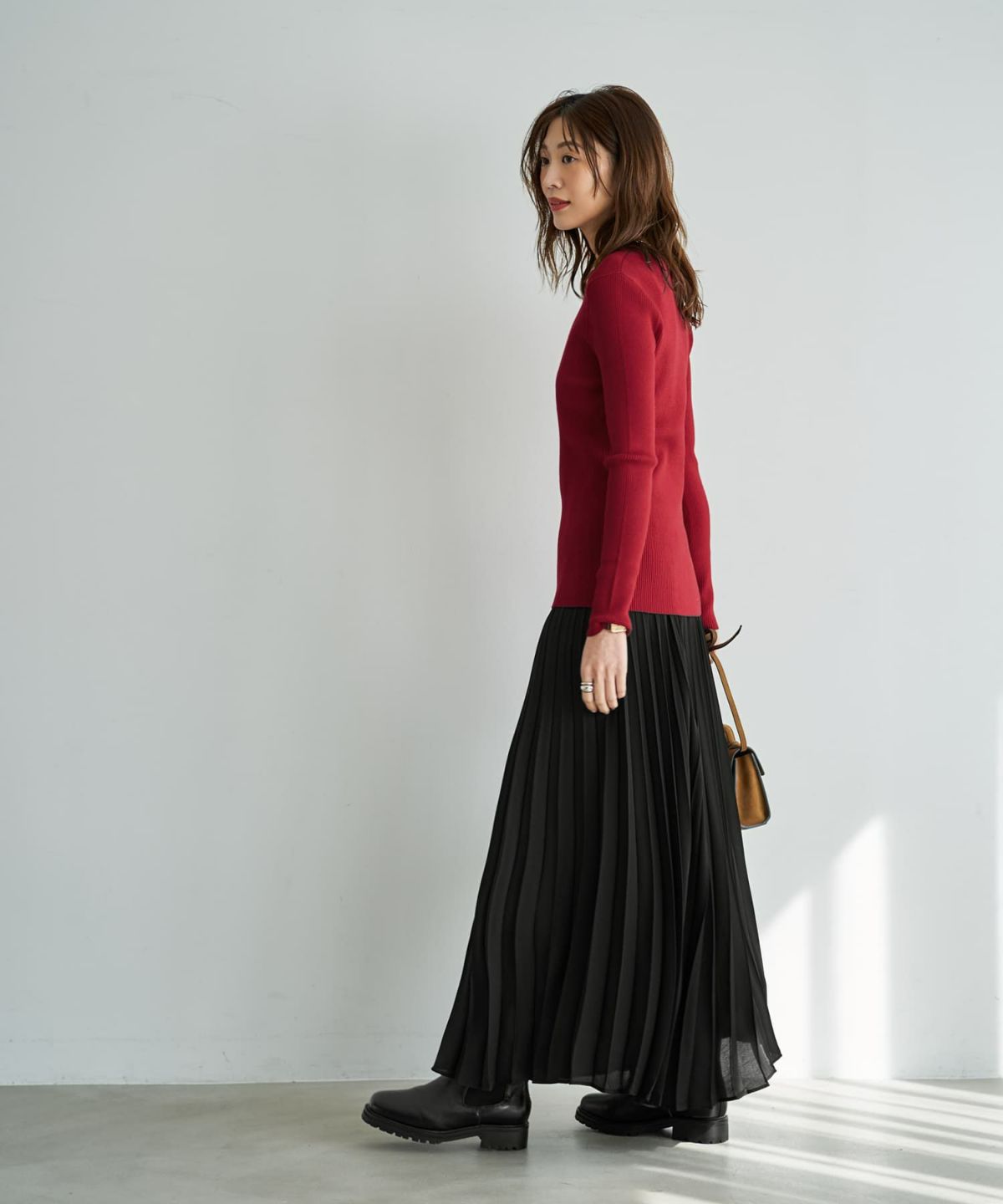 着用イメージ 166cm レッド