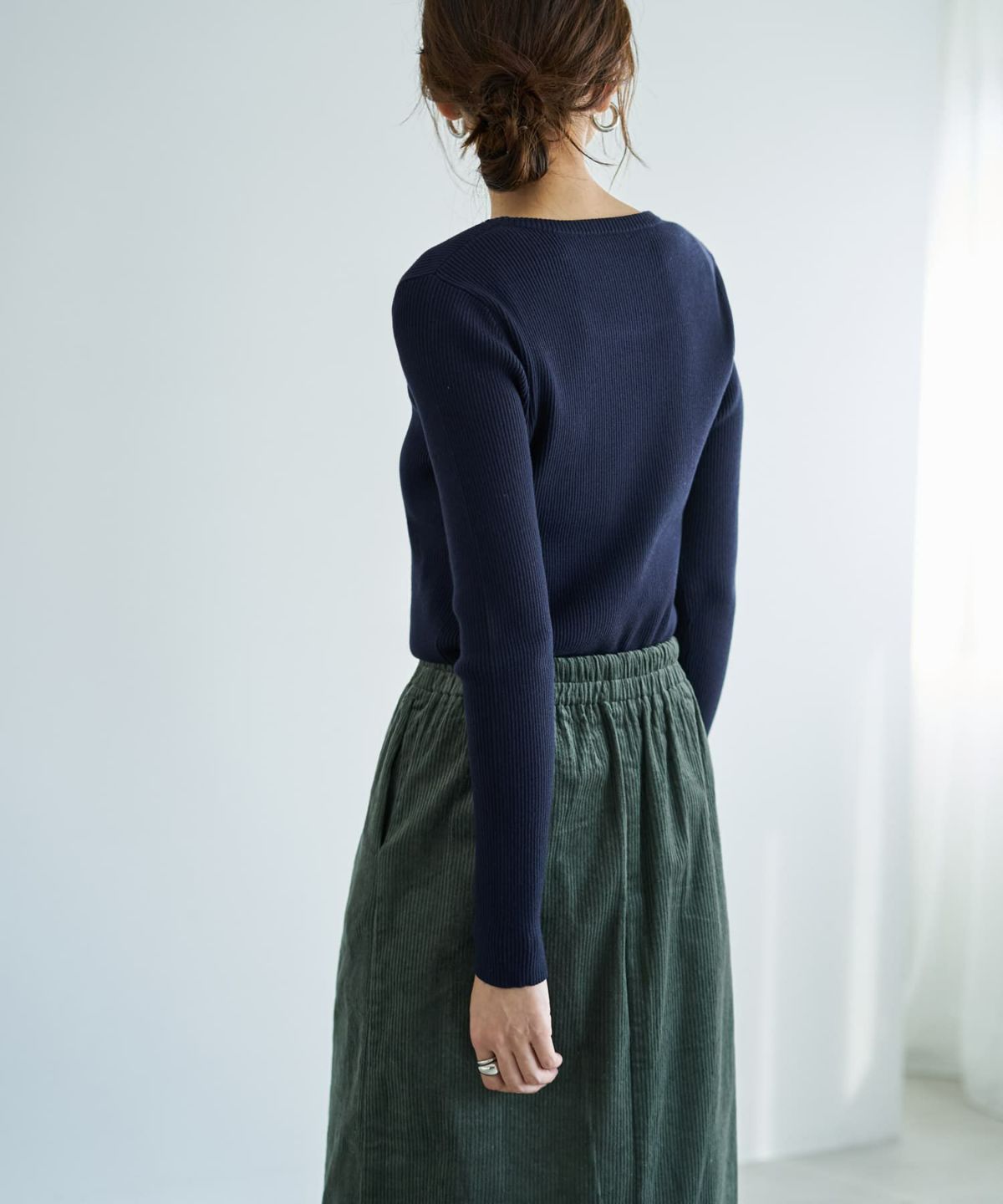 着用イメージ 166cm ネイビー