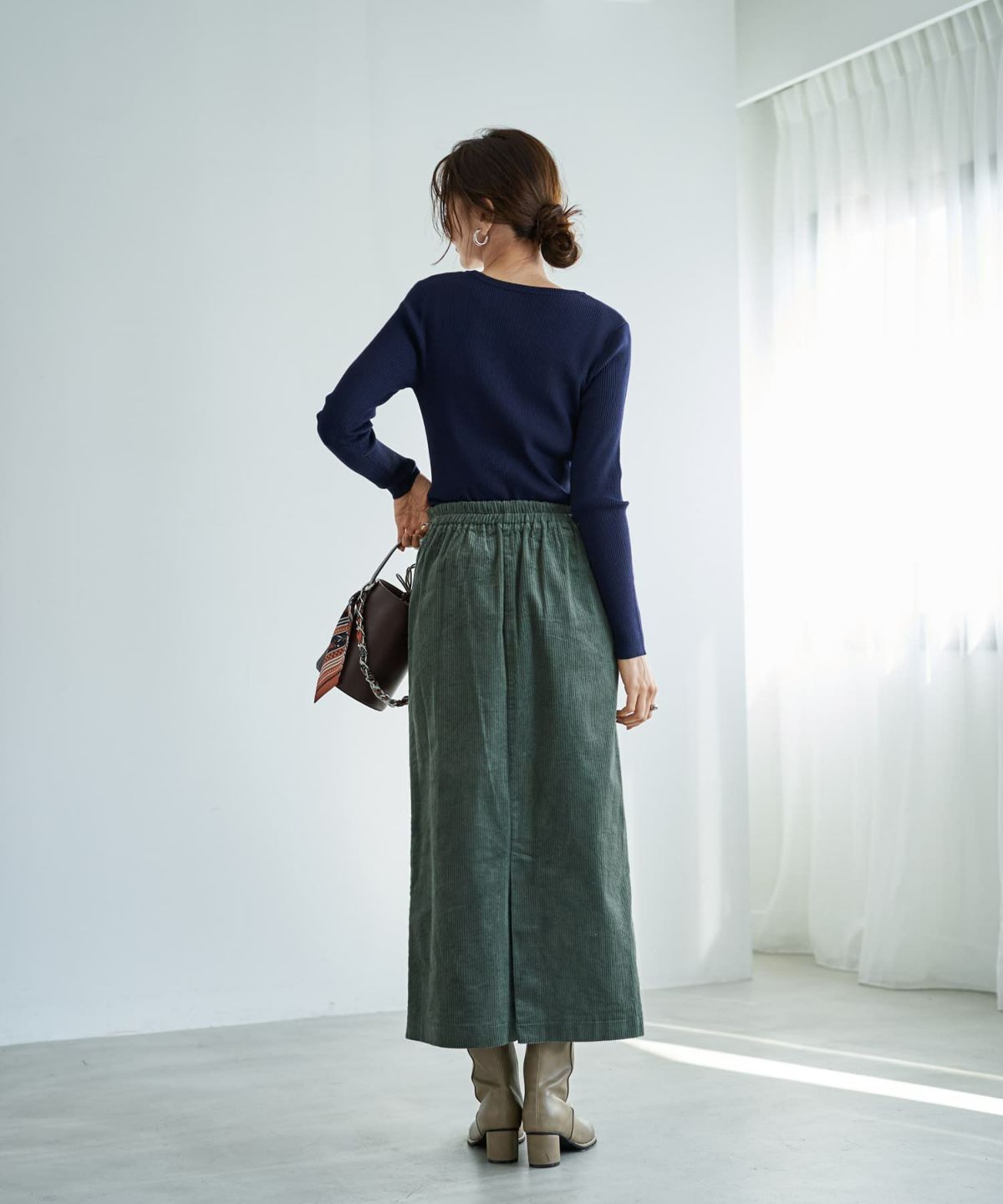 着用イメージ 166cm ネイビー