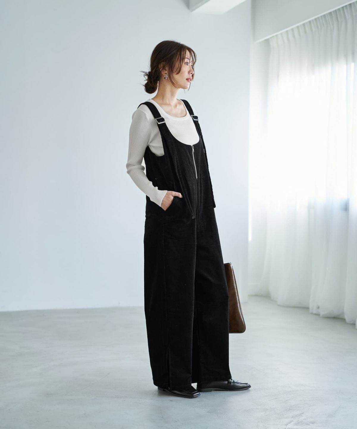 着用イメージ 166cm ホワイト