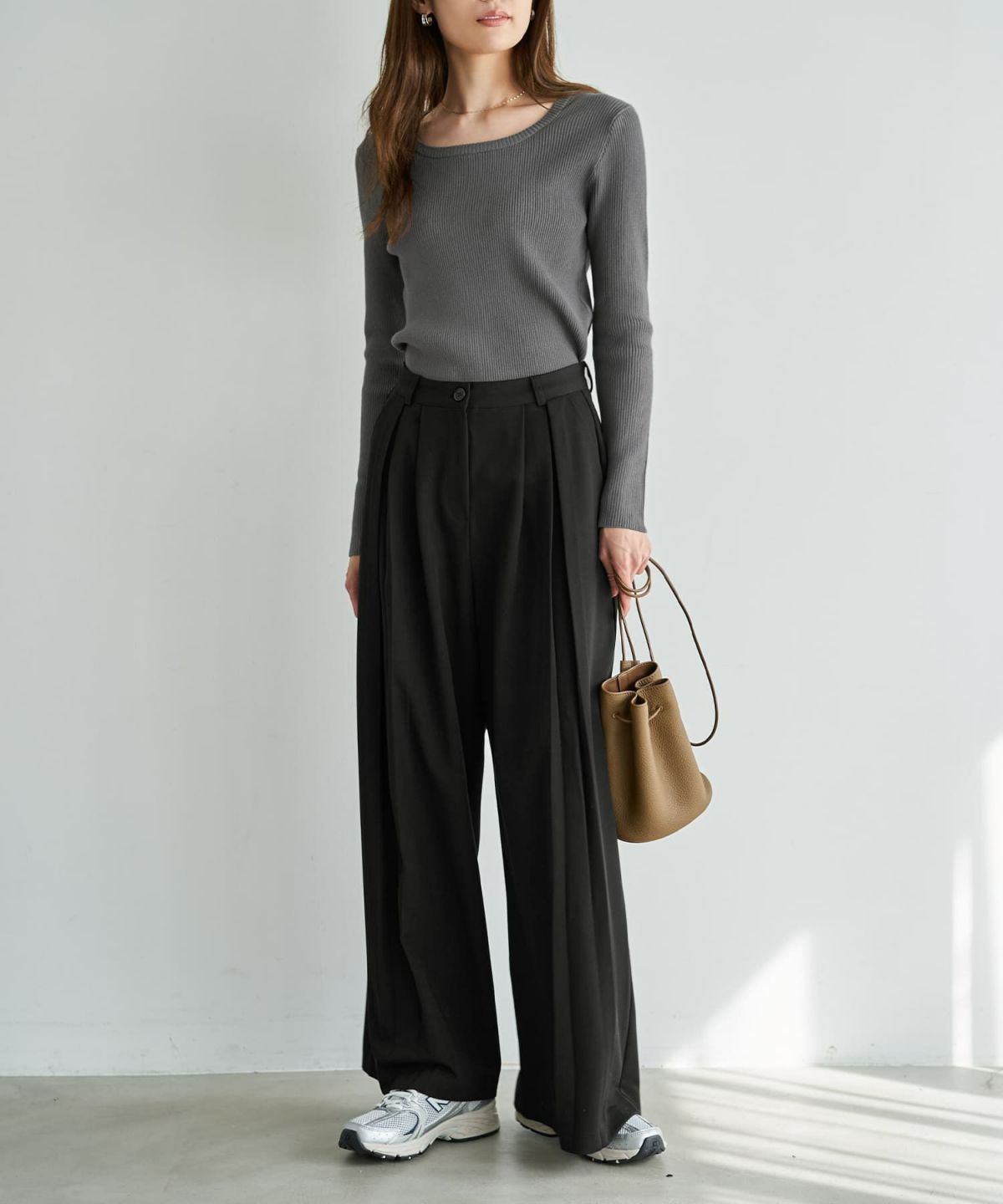 着用イメージ 167cm ネイビー