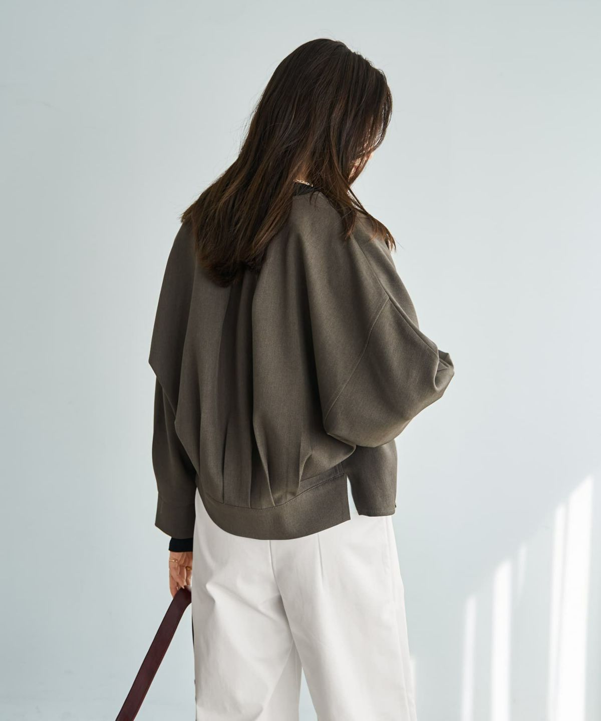 着用イメージ 166cm モカグレー