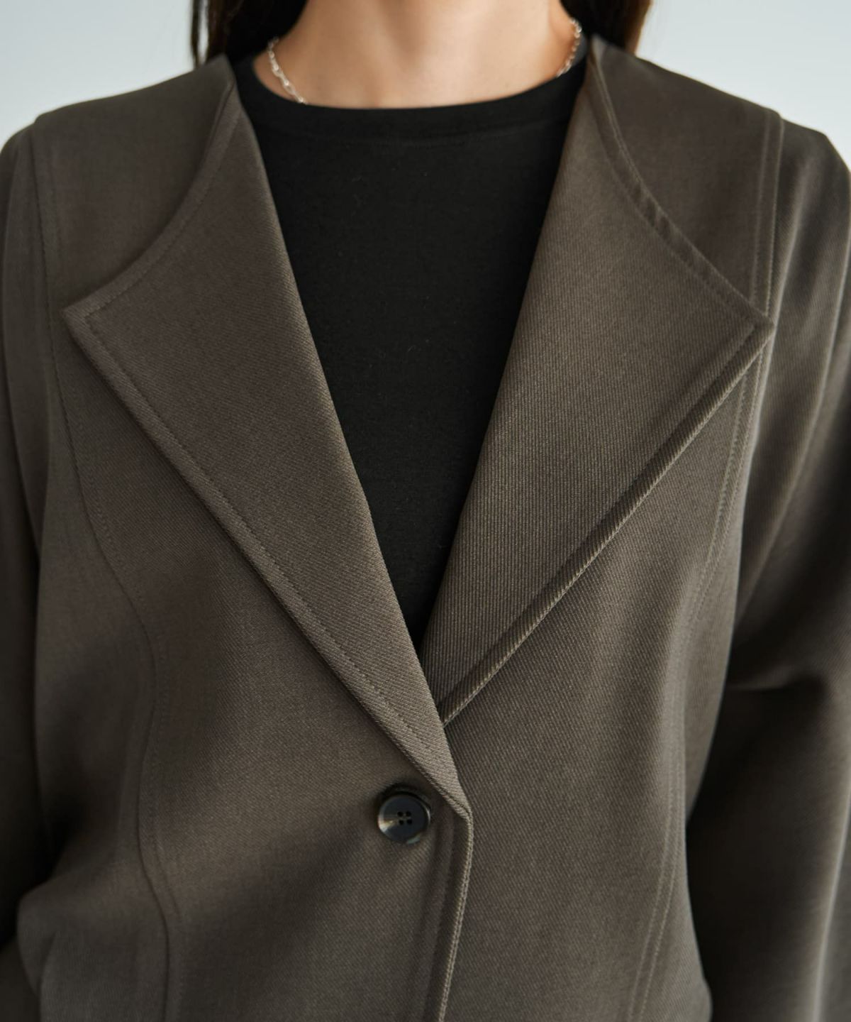 着用イメージ 166cm モカグレー