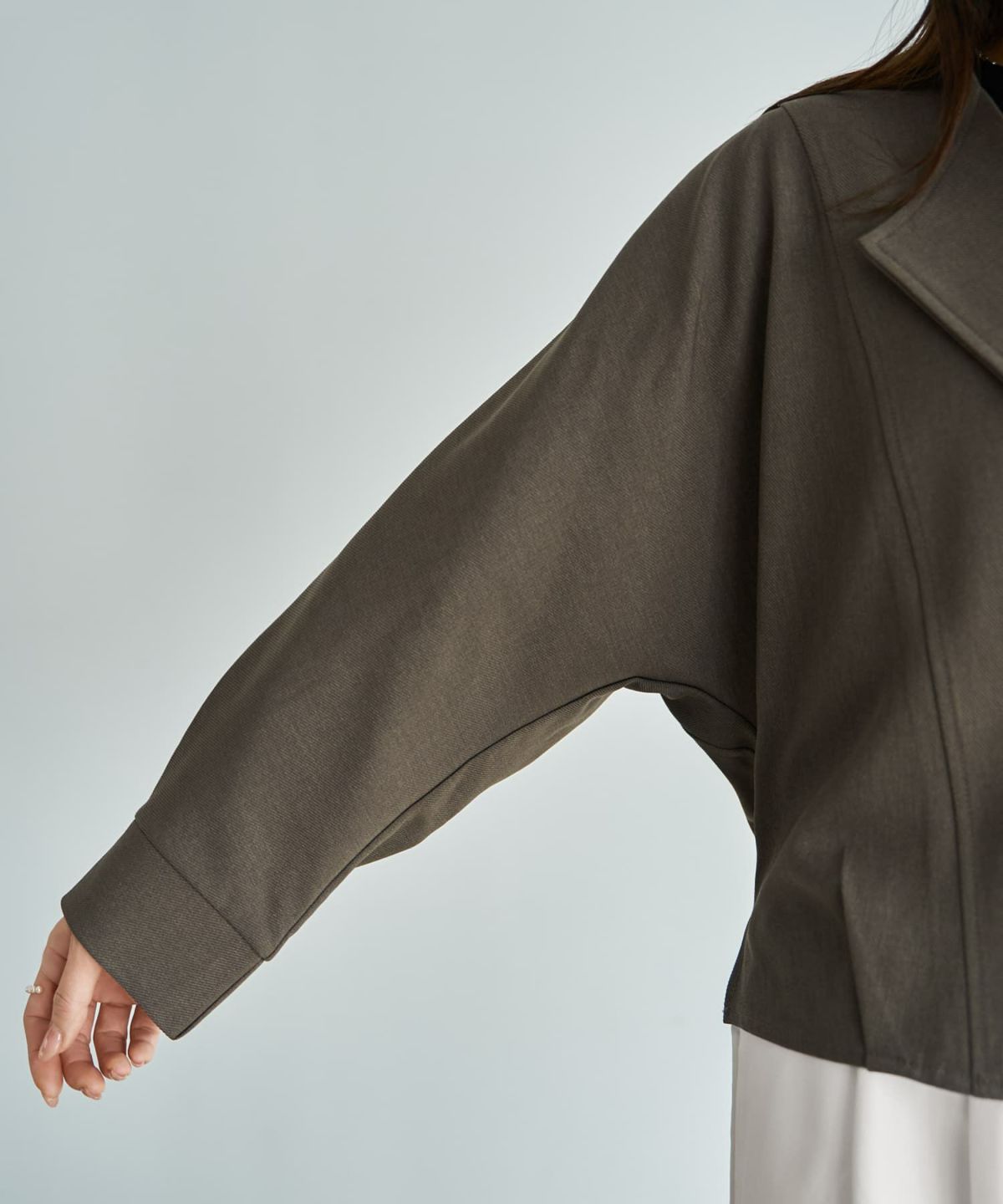 着用イメージ 166cm モカグレー