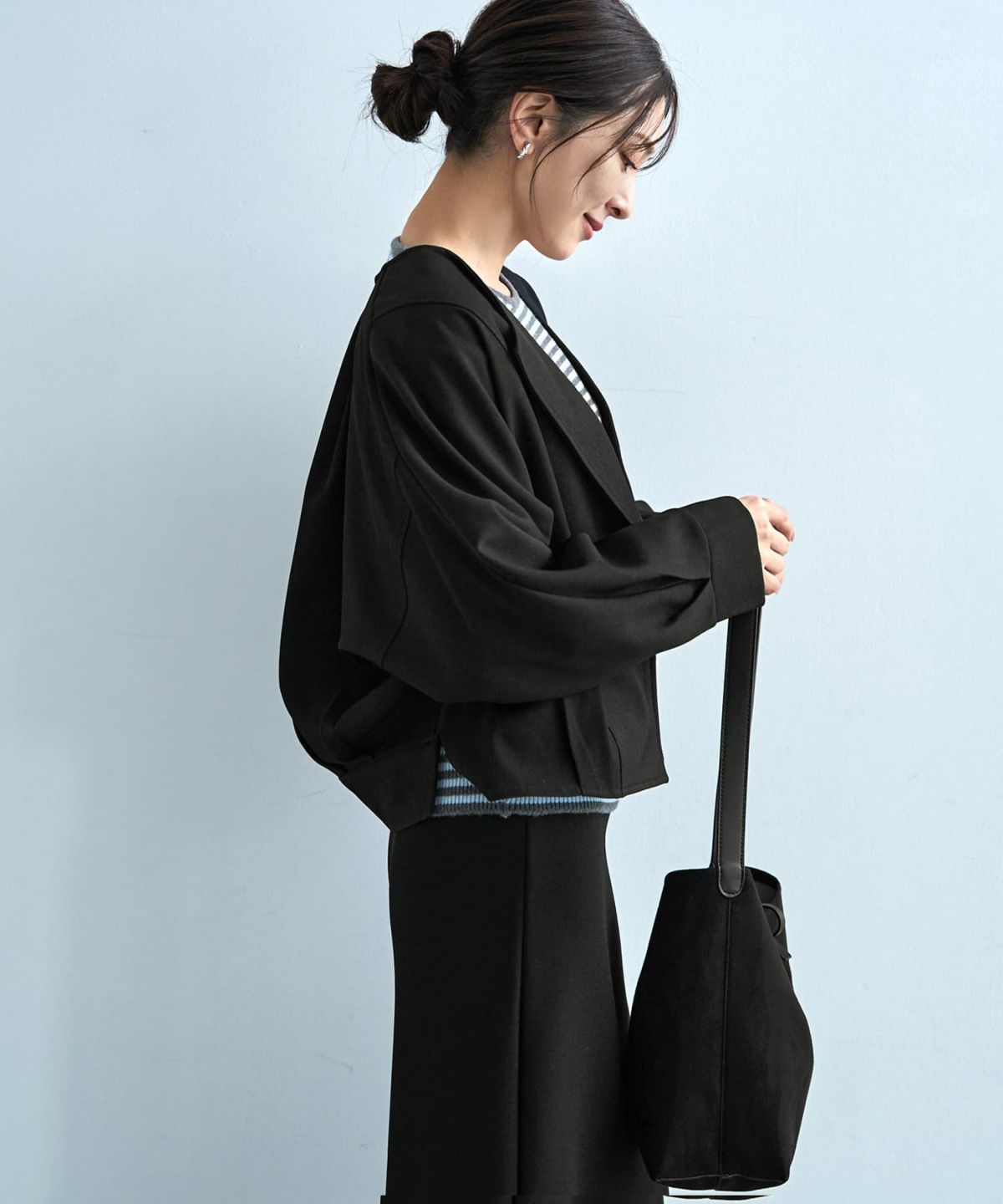 着用イメージ 166cm ブラック