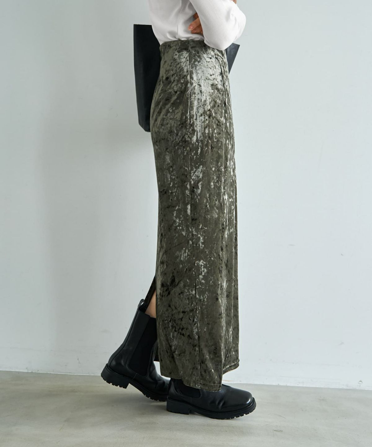 着用イメージ 166cm ダークカーキ 02サイズ