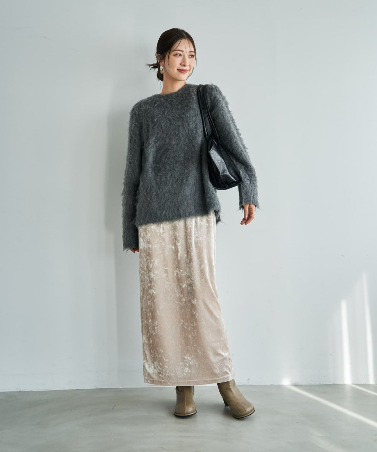 着用イメージ 166cm パールベージュ 02サイズ