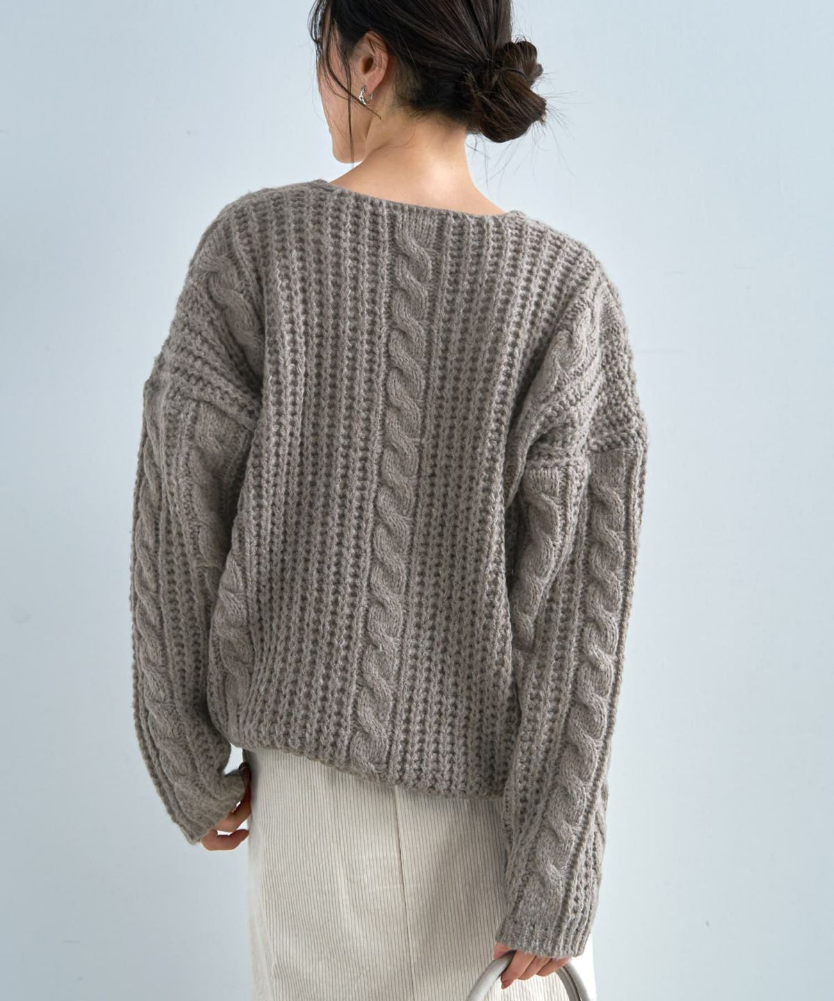 着用イメージ 166cm モカグレー