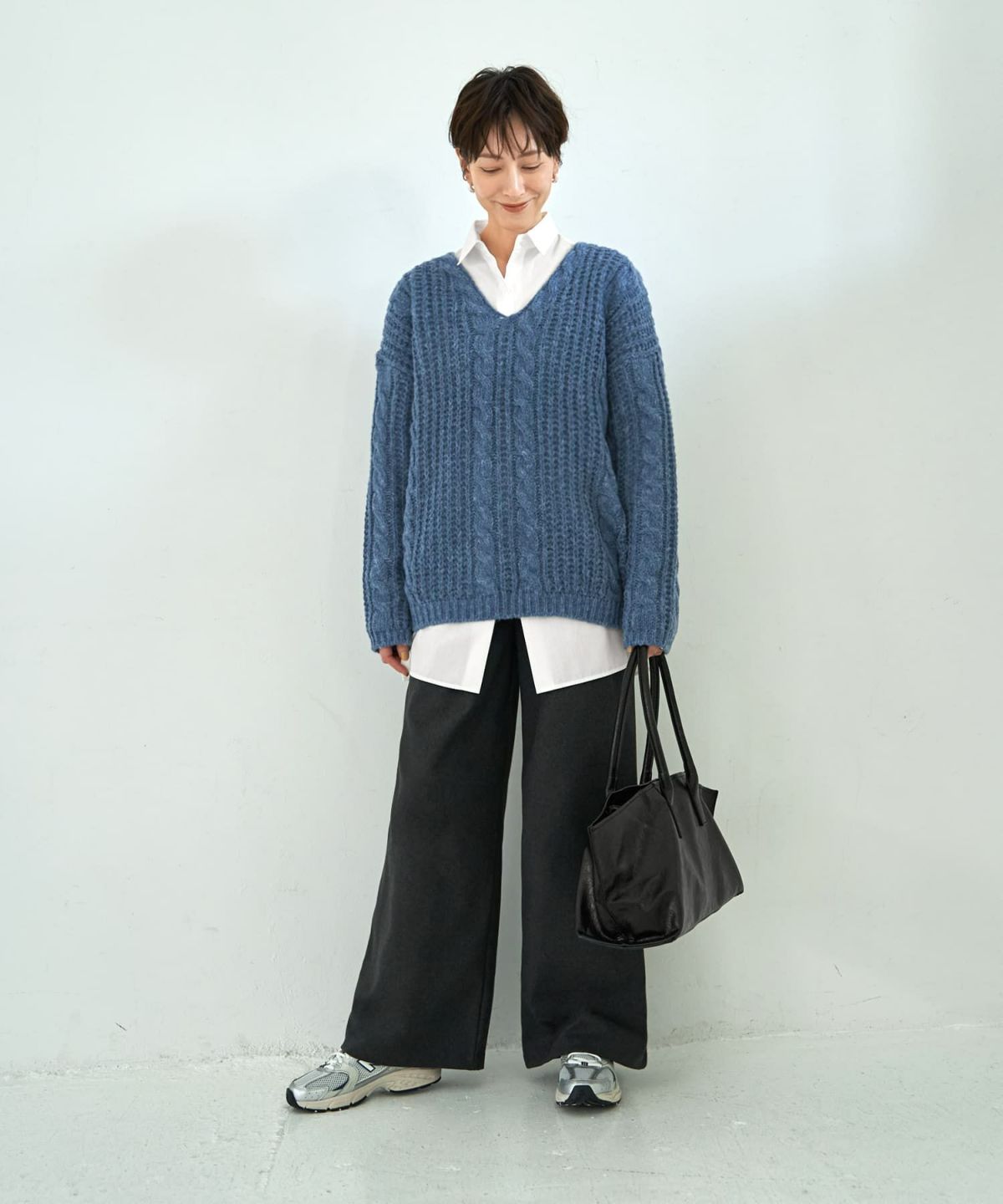 着用イメージ 167cm ブルー