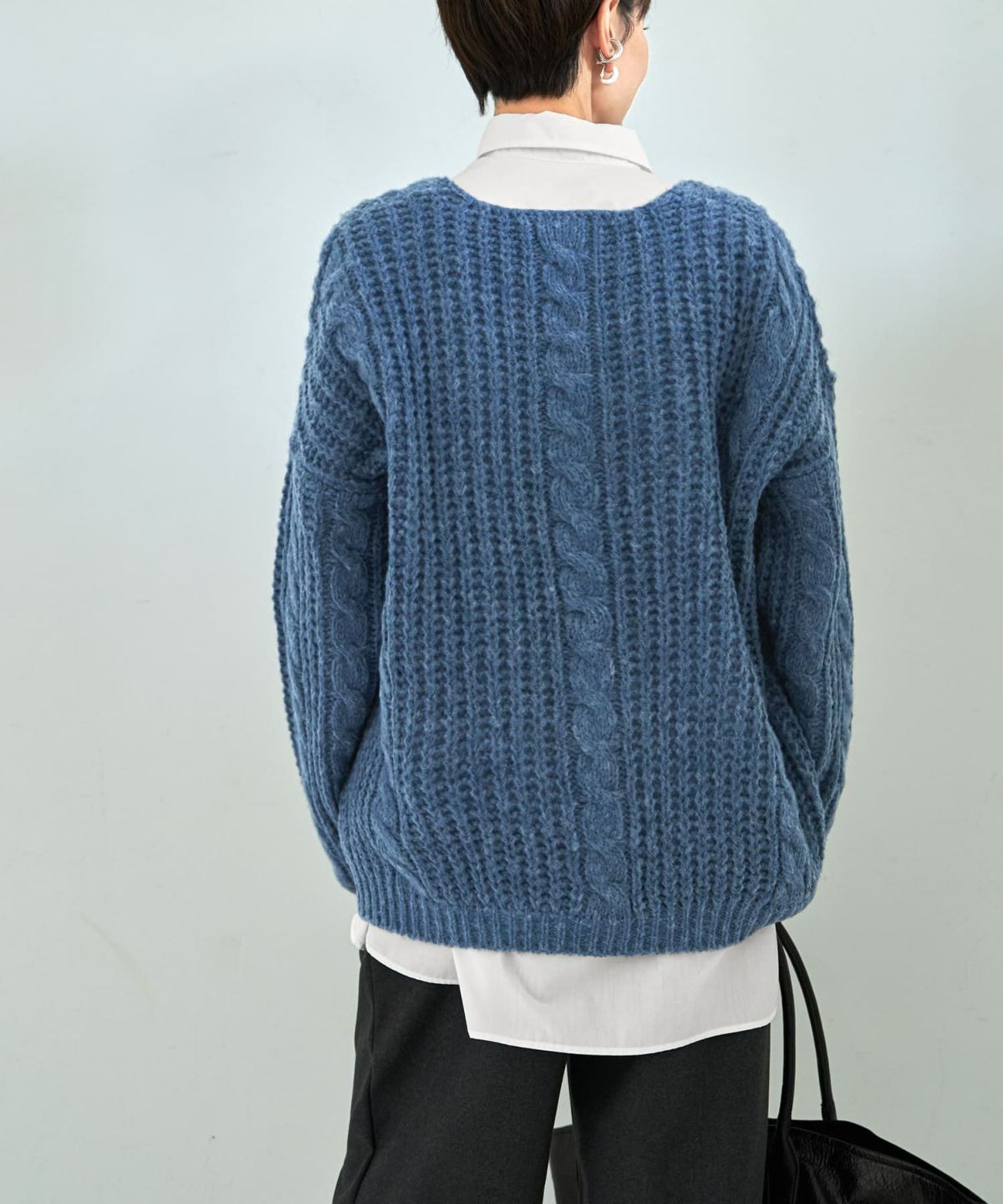 着用イメージ 167cm ブルー