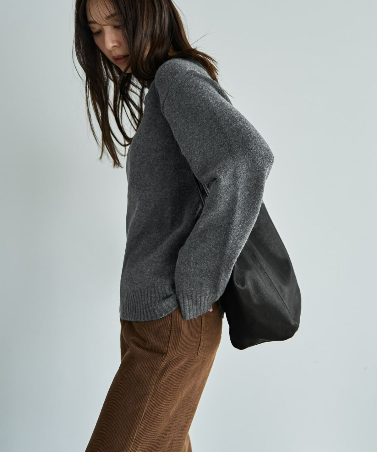 着用イメージ 166cm グレー