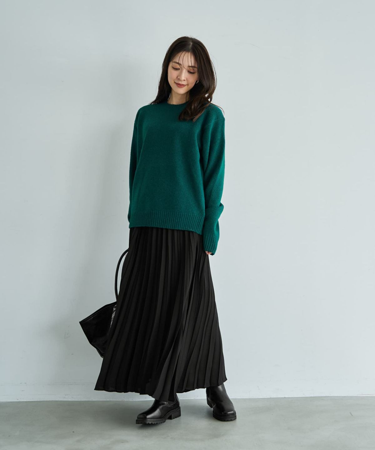 着用イメージ 166cm シアングリーン