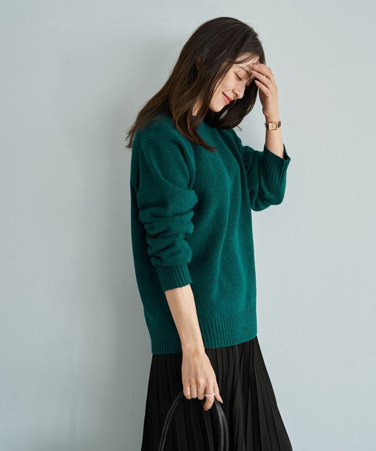 着用イメージ 166cm シアングリーン