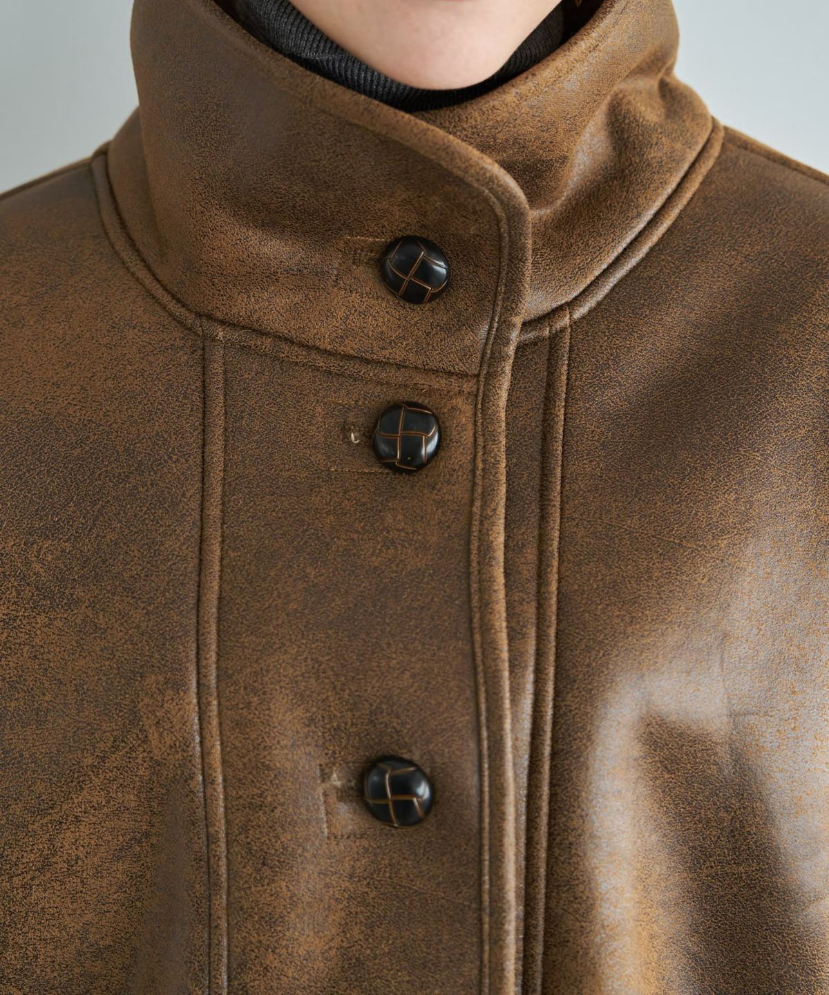 着用イメージ 166cm ブラウン