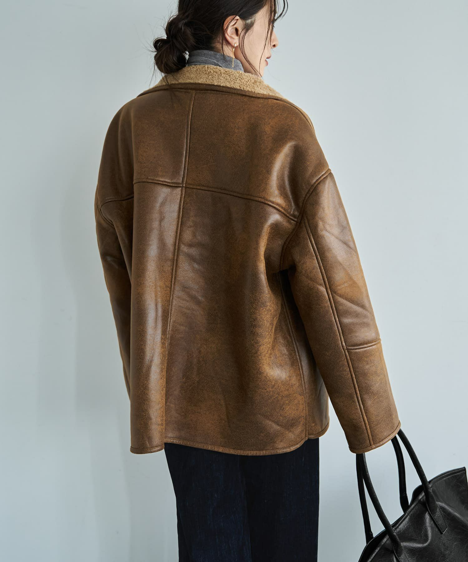 フェイクムートンオーバーコート | おしゃれな大人レディース