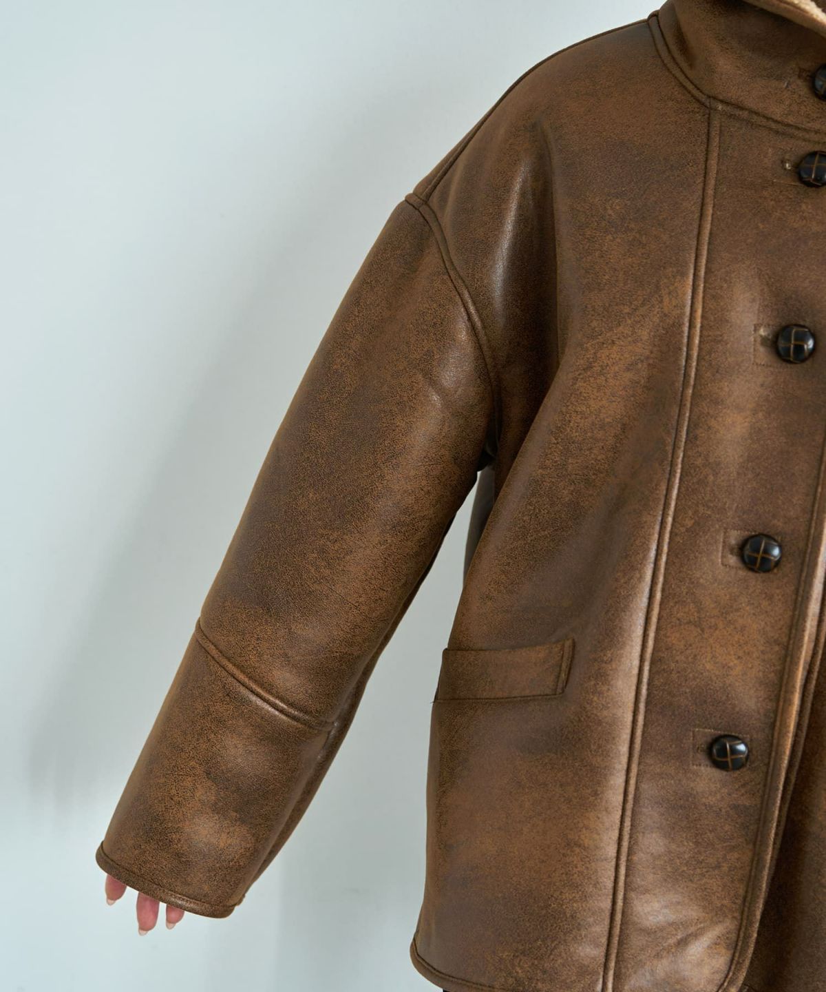 着用イメージ 166cm ブラウン