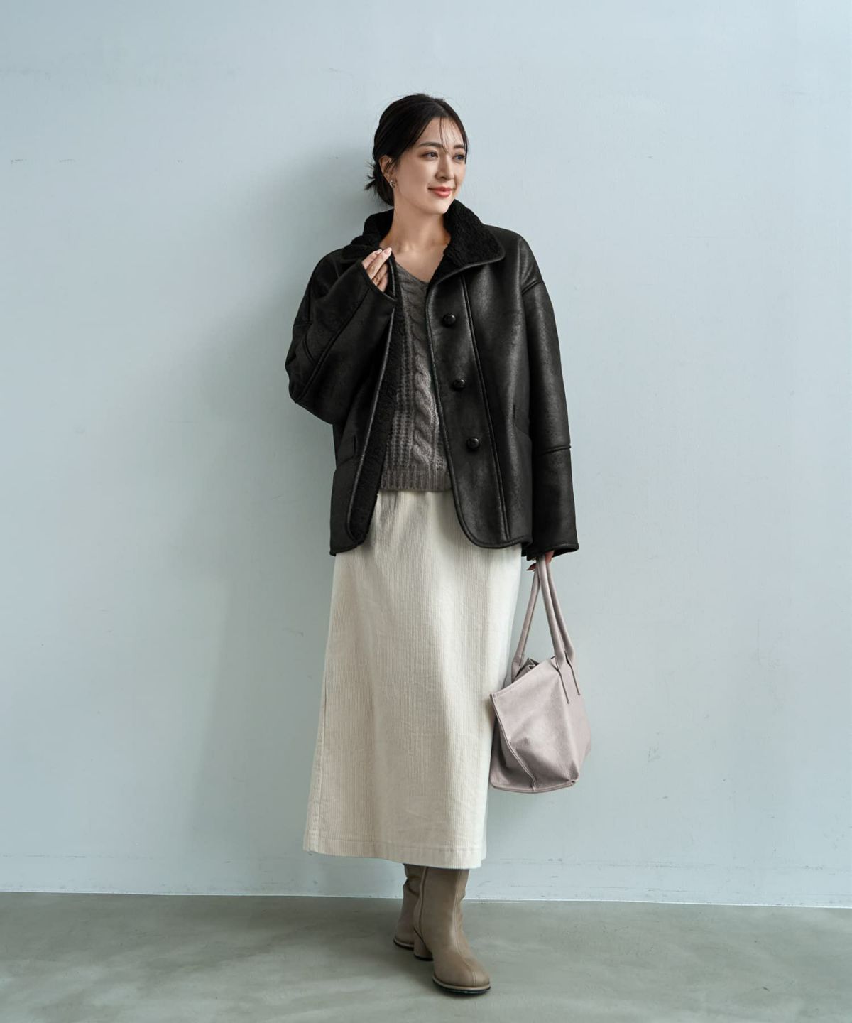 着用イメージ 166cm ブラック