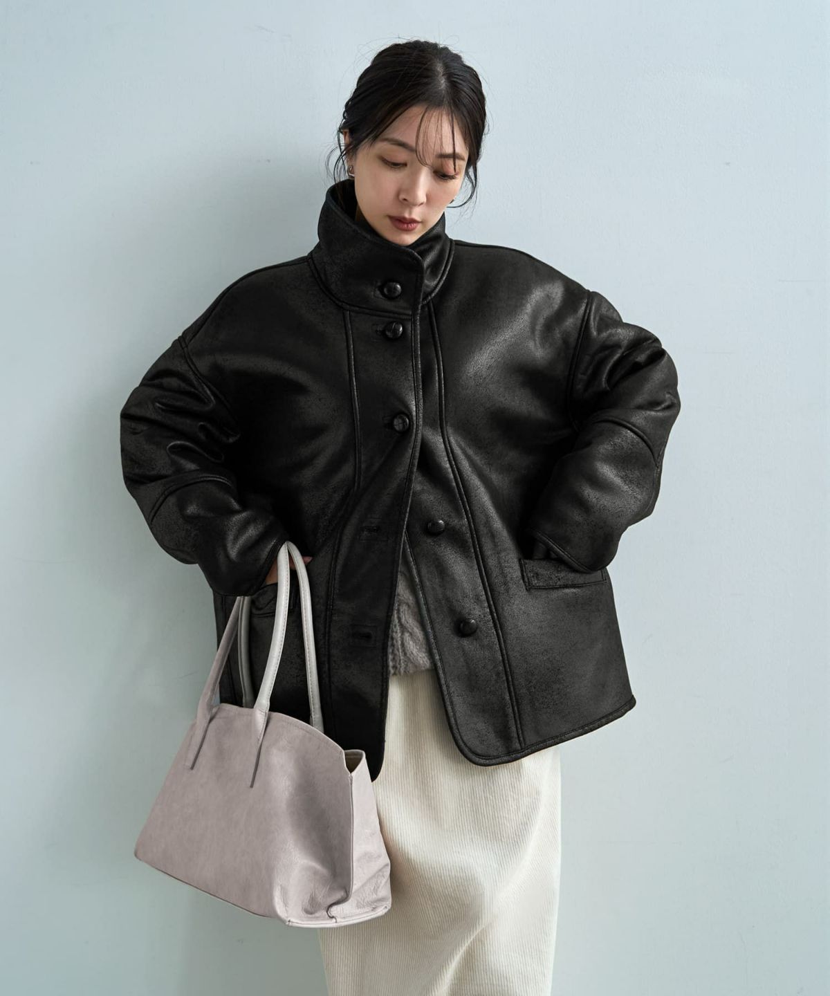 着用イメージ 166cm ブラック