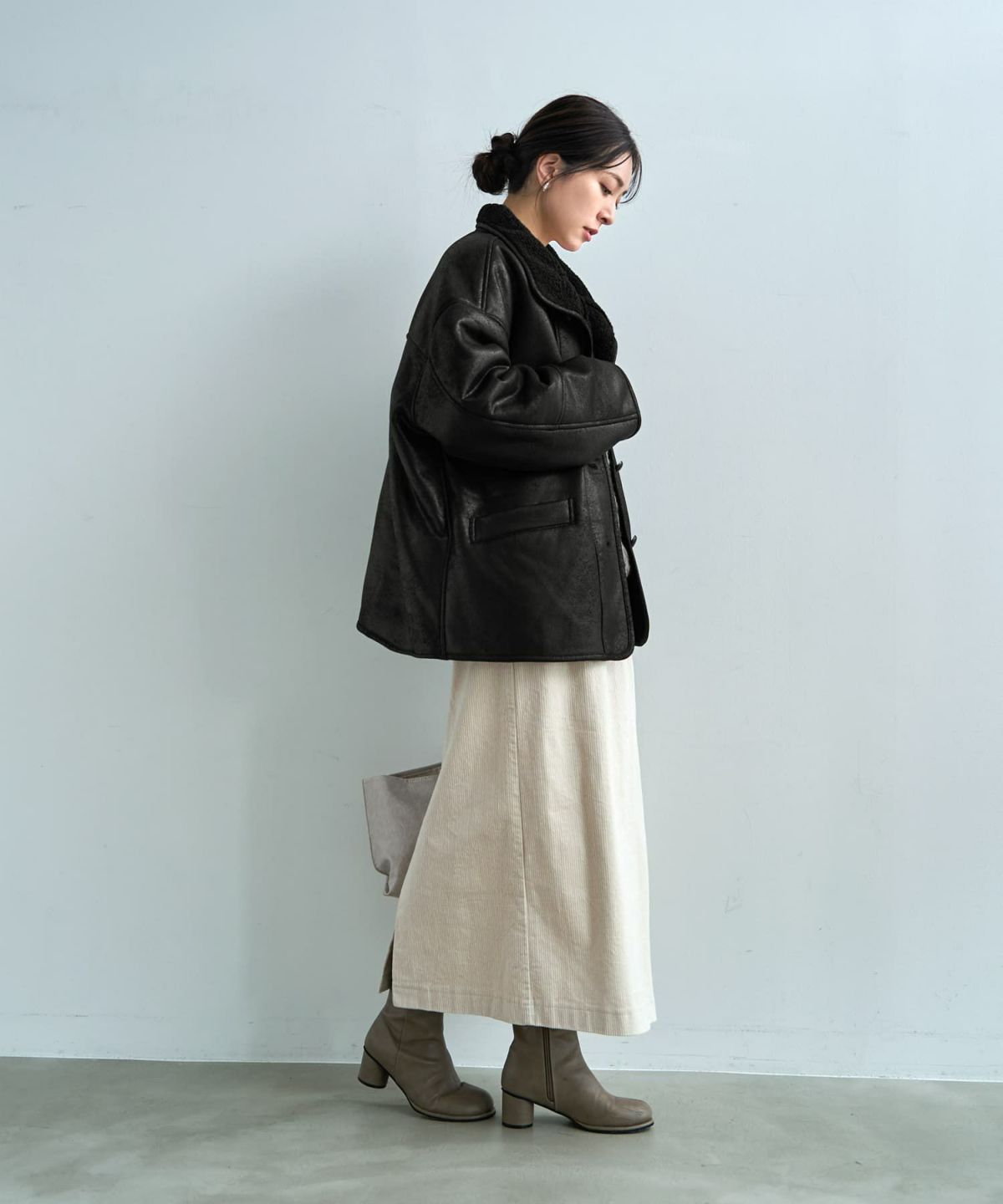 着用イメージ 166cm ブラック