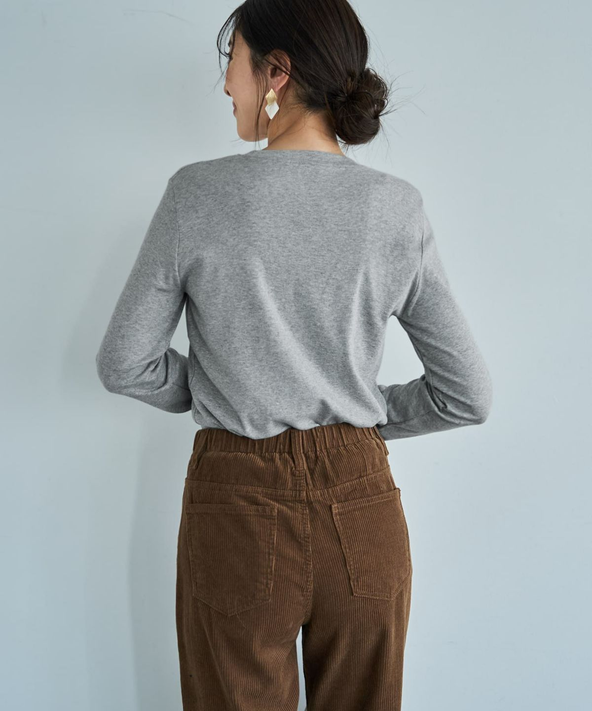 着用イメージ 166cm ライトグレー