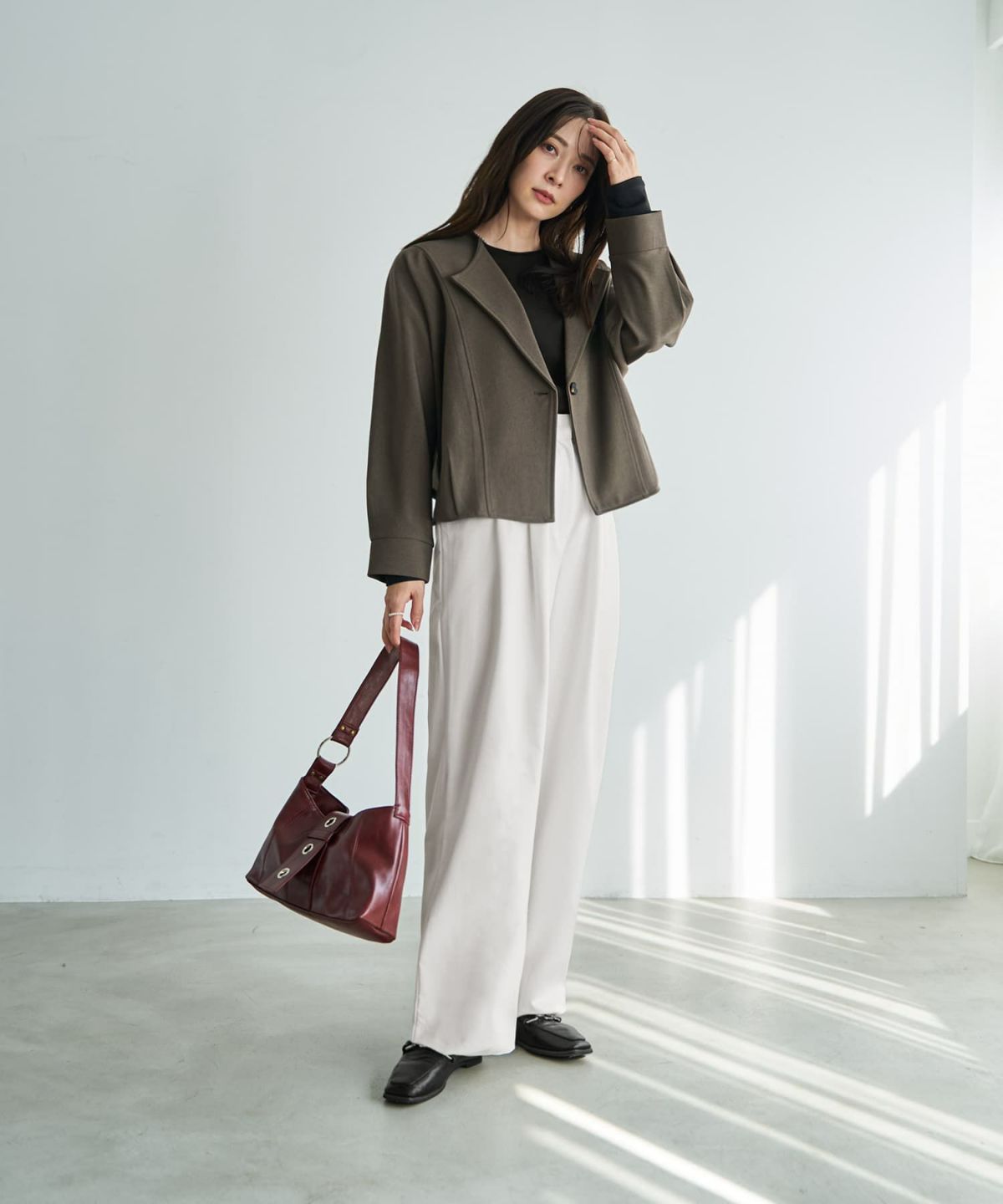 着用イメージ 166cm ブラック