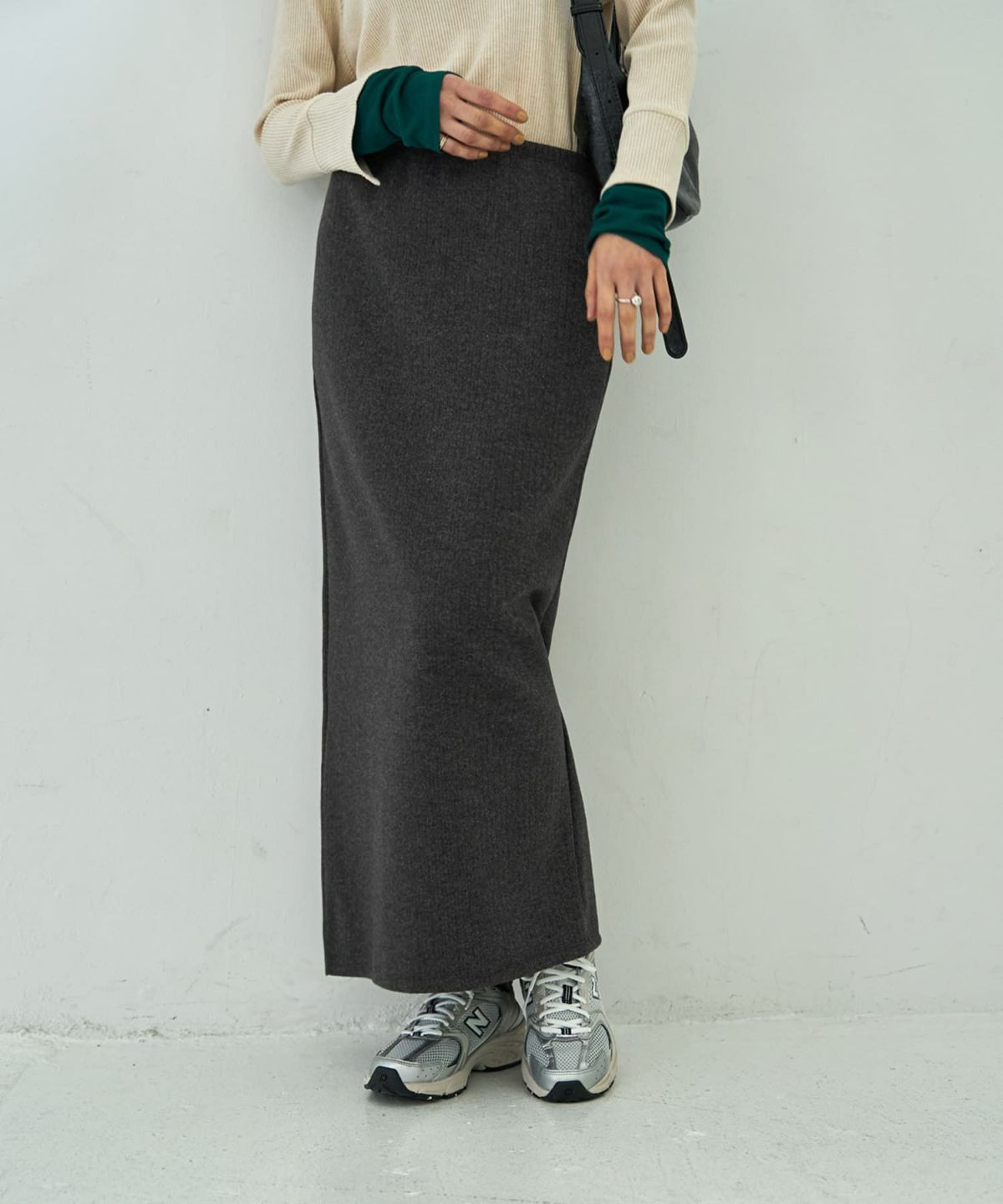 着用イメージ 167cm チャコール