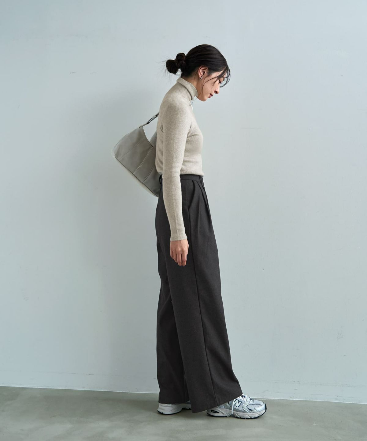 着用イメージ 166cm オートミール