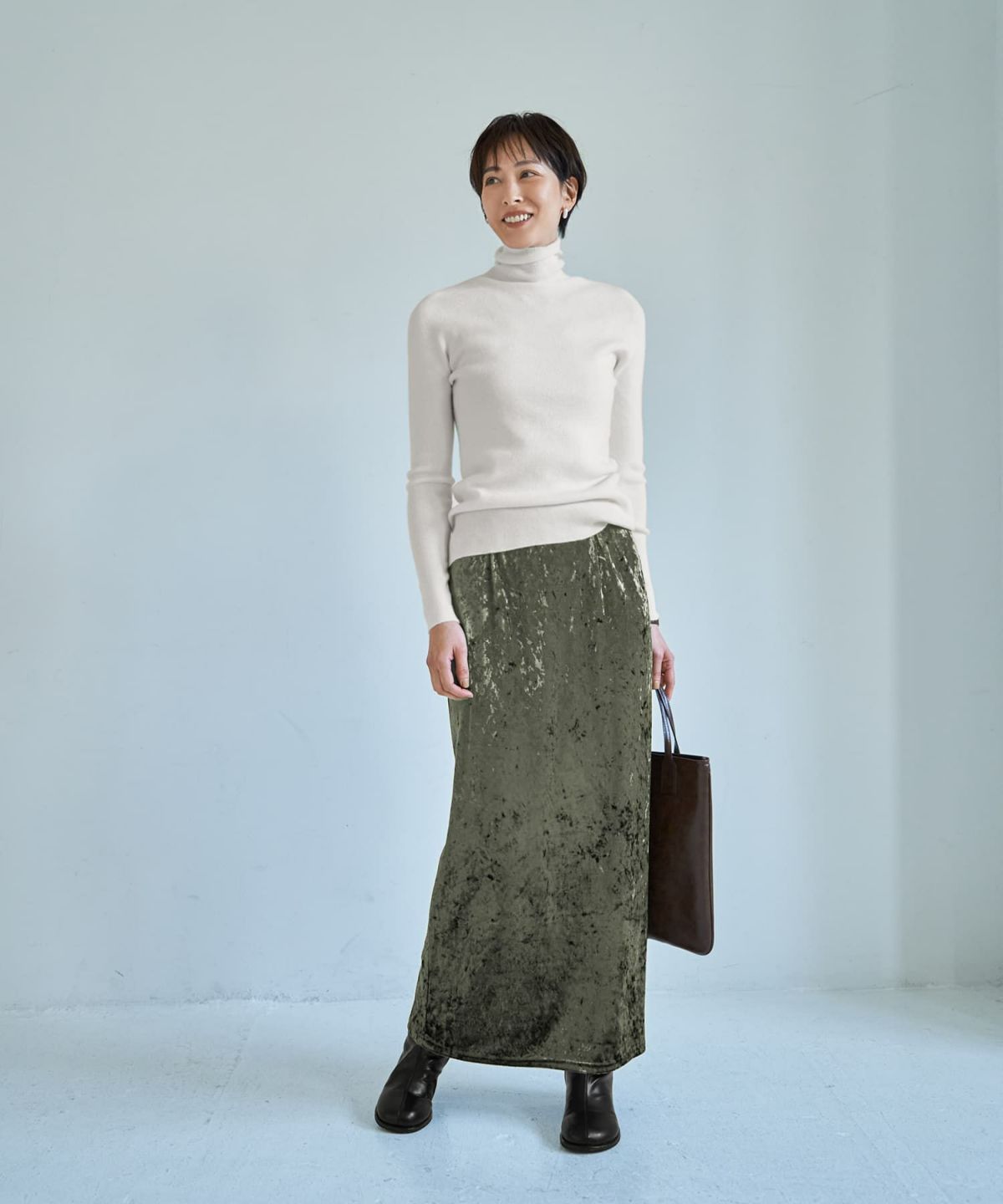 着用イメージ 167cm ホワイト