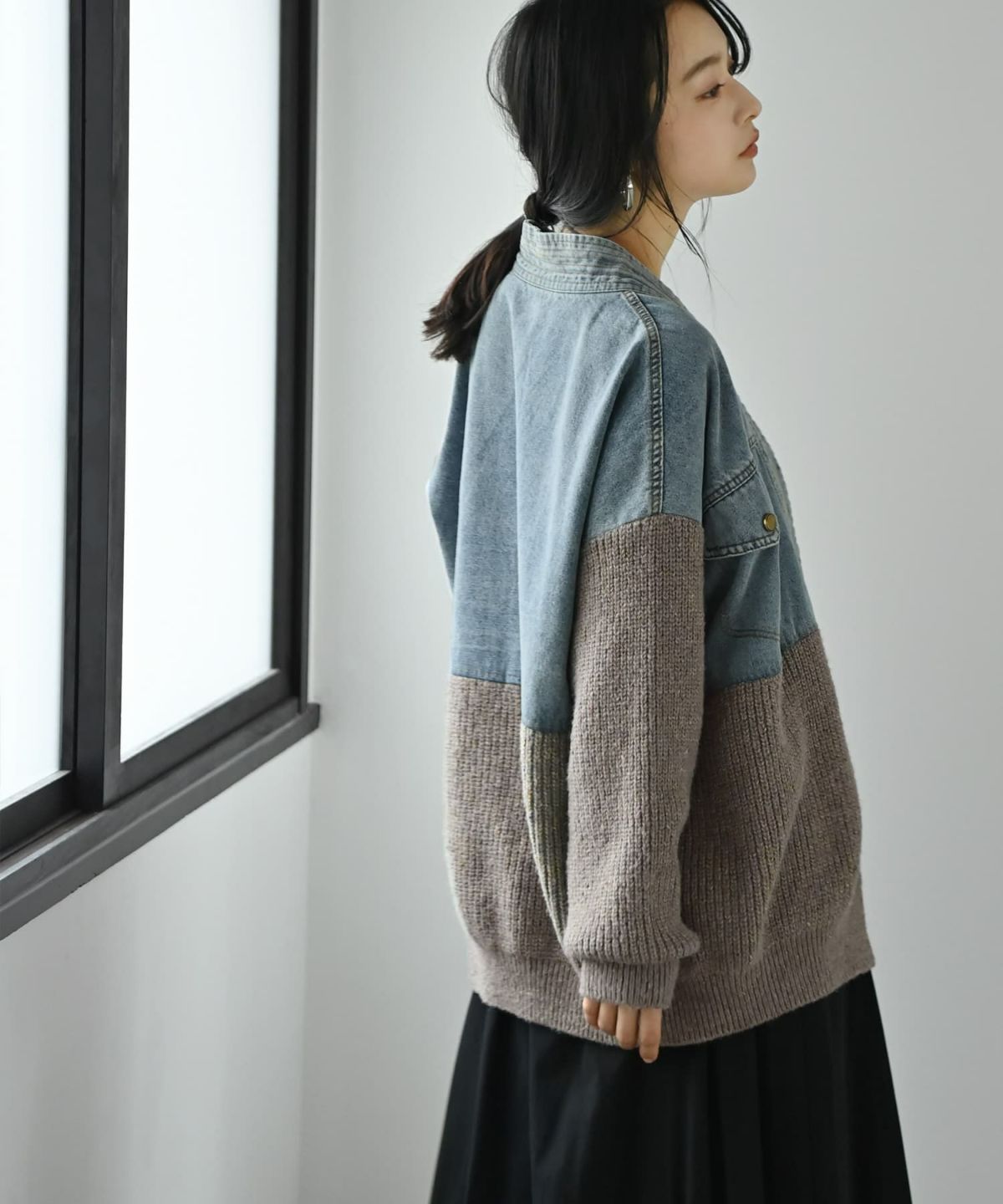 着用イメージ 167cm グレー