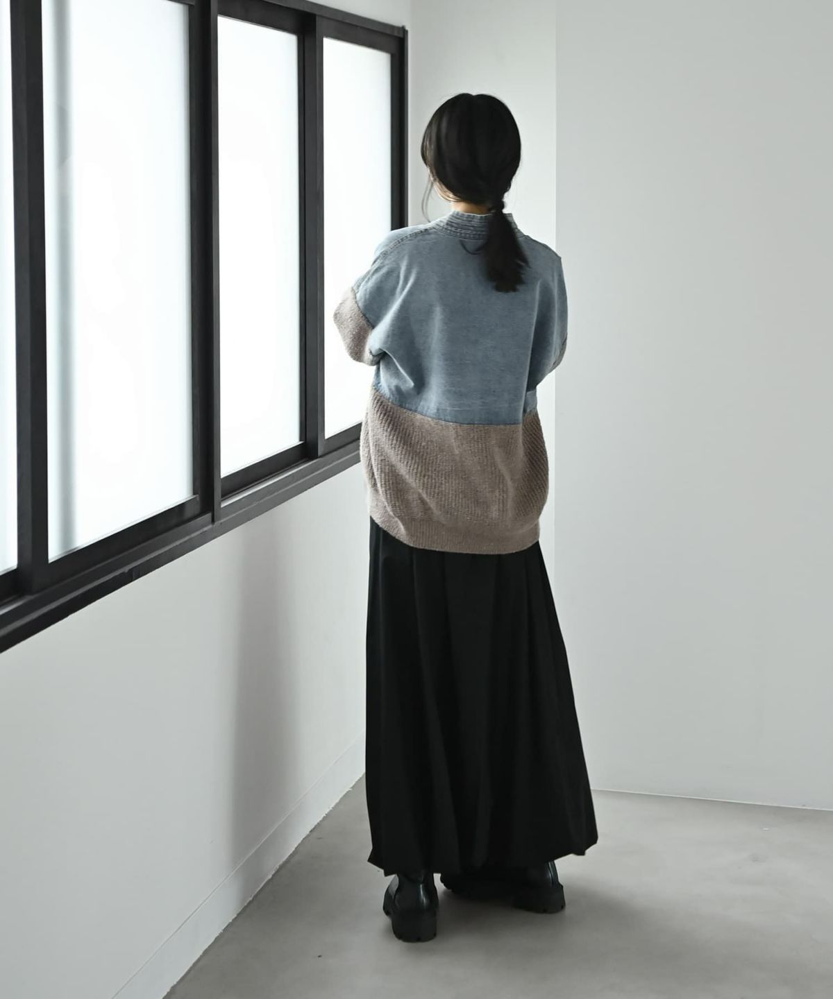 着用イメージ 167cm グレー