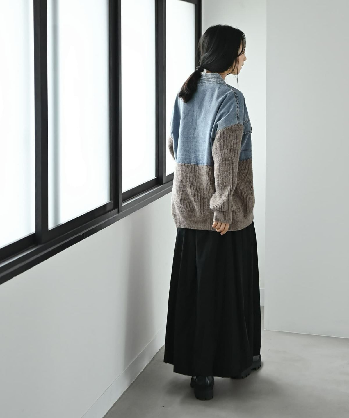 着用イメージ 167cm グレー