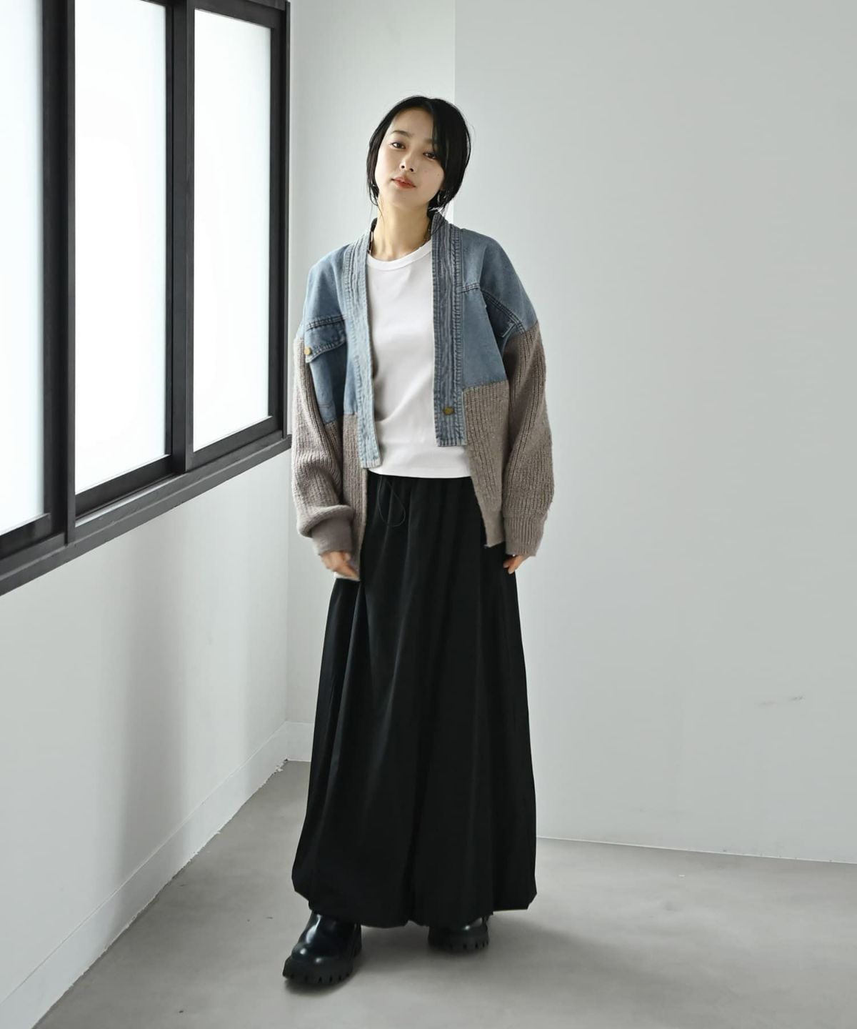 着用イメージ 167cm グレー
