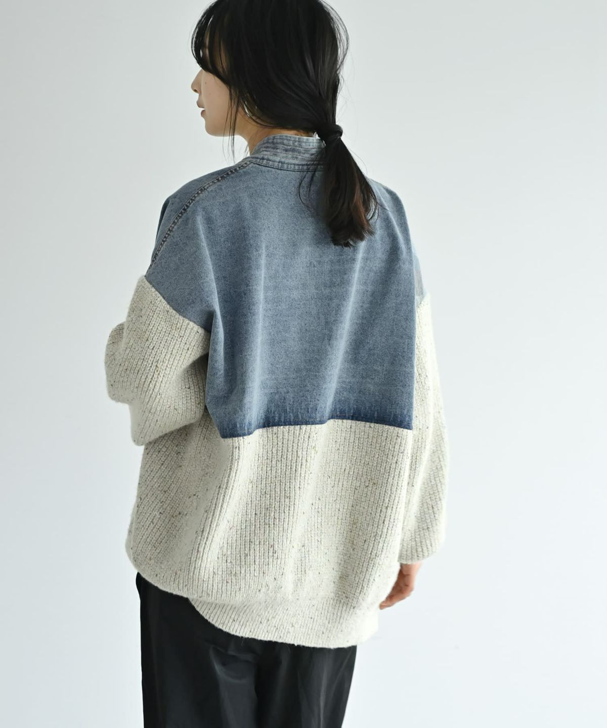 着用イメージ 167cm アイボリー