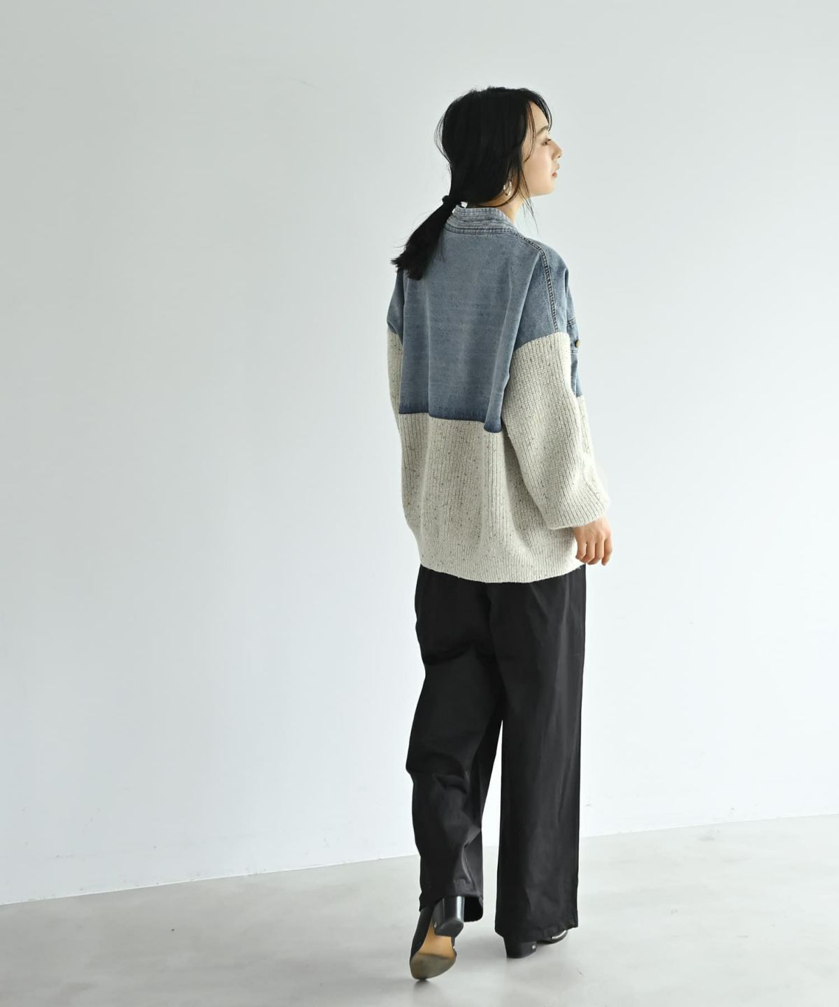 着用イメージ 167cm アイボリー