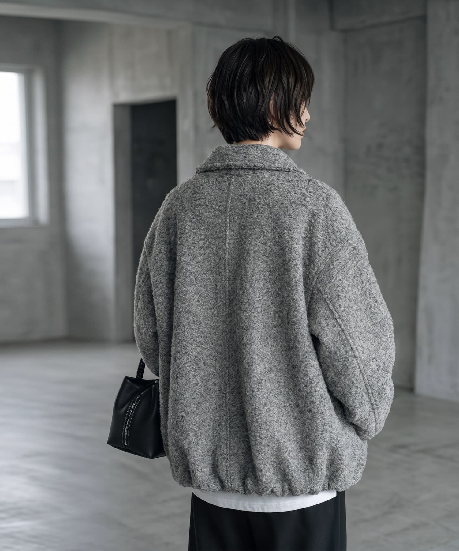 着用イメージ 167cm チャコール