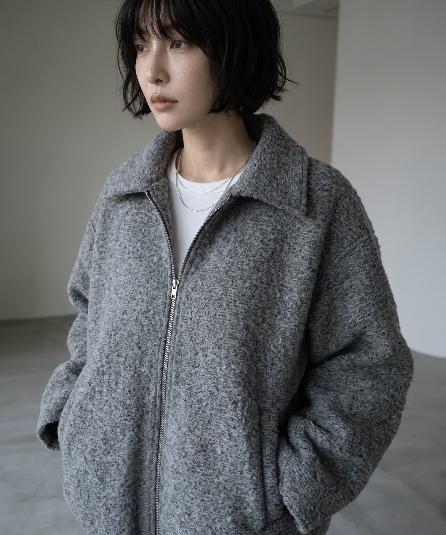 着用イメージ 167cm チャコール